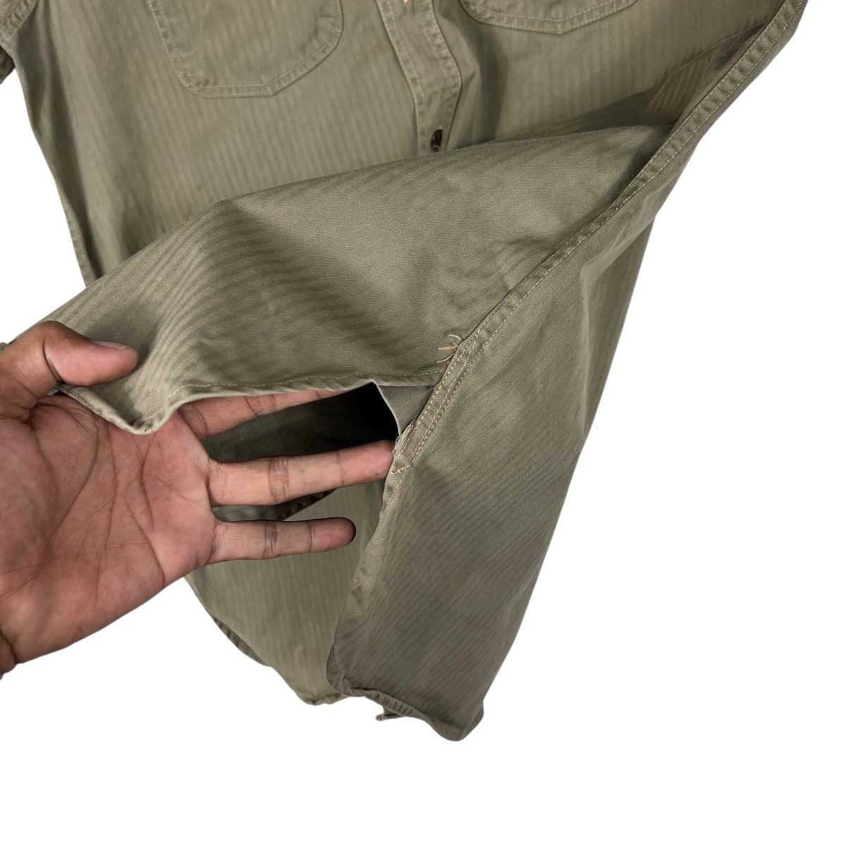 Beams Japan Beams Hbt Work Military Shirt Made In Japan - Size L Size US L / EU 52-54 / 3 - 8 Thumbnail
