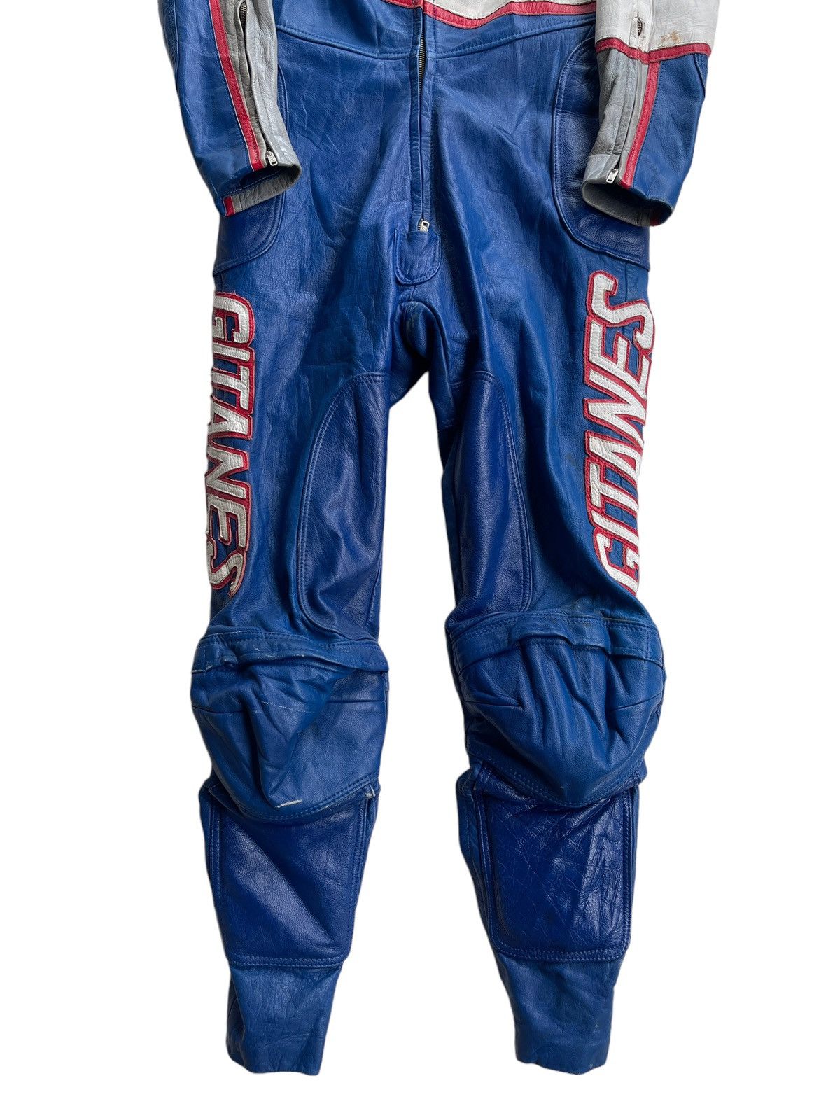 Japanese Brand Vintage 80s Kadoya Leather Racing Suit Size US 28 / EU 44 - 13 Thumbnail