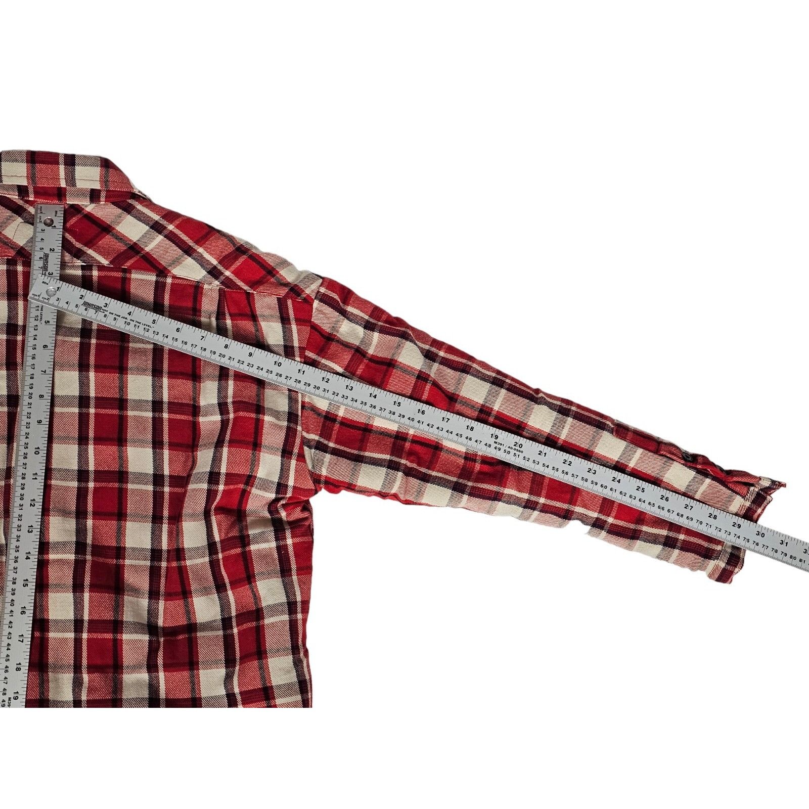 Greg Lauren Greg Lauren Red Plaid Sherpa Lined Boxy Shirt Size 1 Made i Size US S / EU 44-46 / 1 - 6 Thumbnail