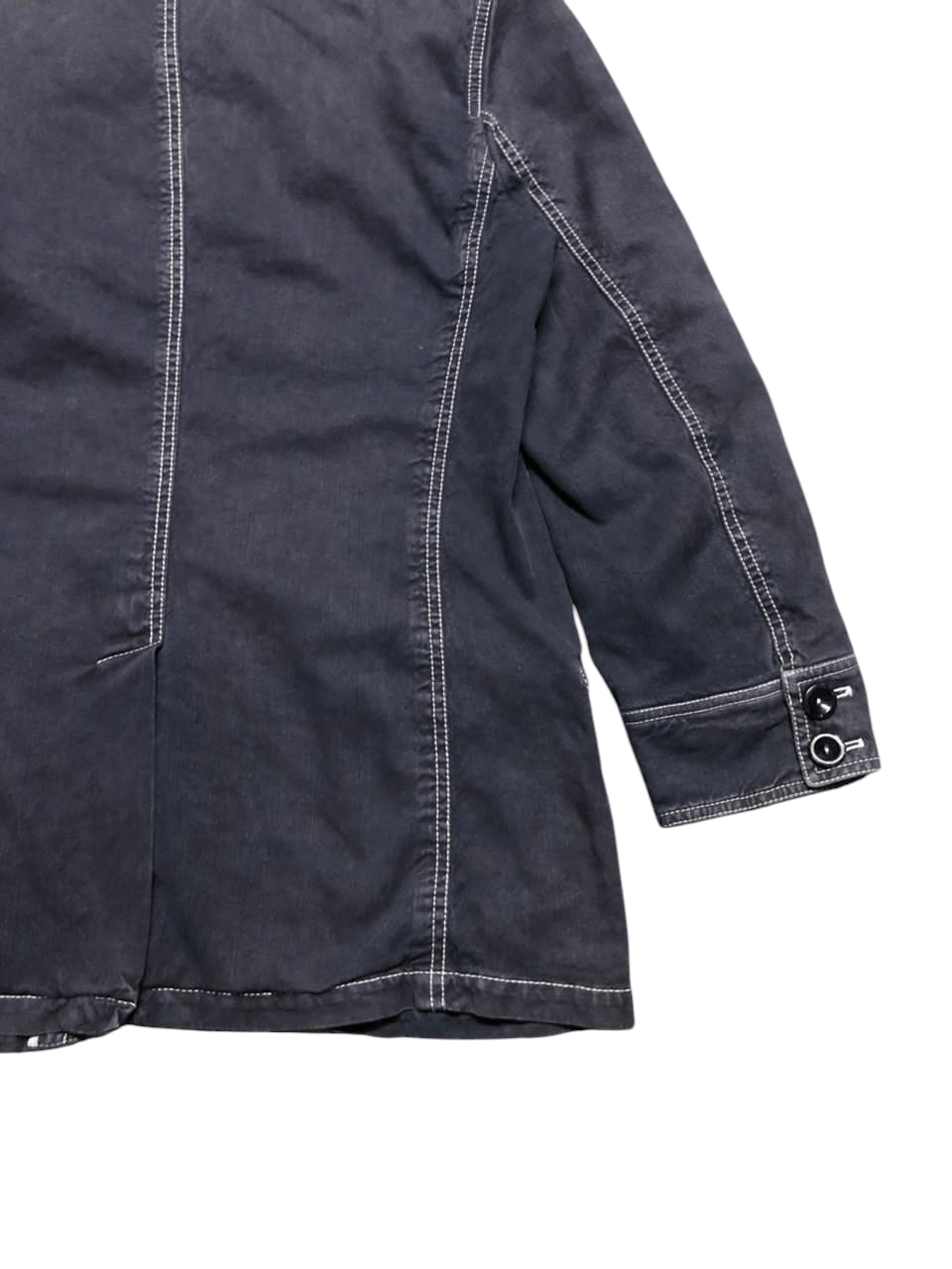 Armani Collezioni Armani Collezioni Denim Jacket No Collar Sunfaded Faded Size US M / EU 48-50 / 2 - 11 Thumbnail
