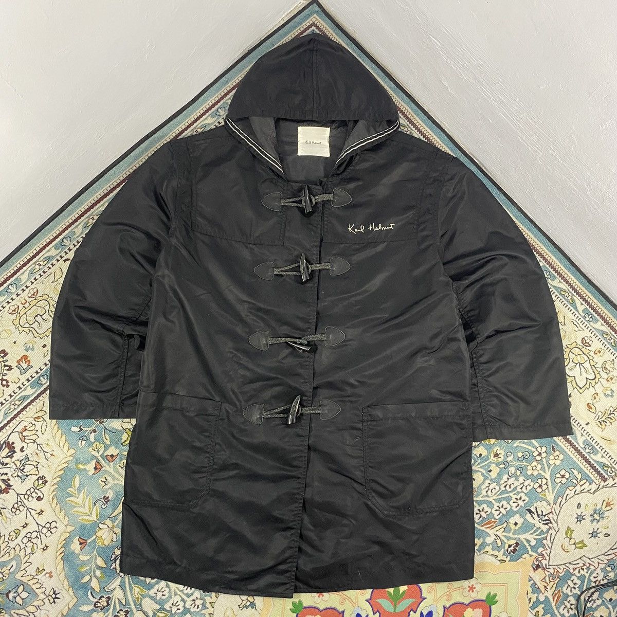 Japanese Brand × Karl Helmut × Pink House Karl Helmut Embroiderry Raincoat Parka Jacket Size US XL / EU 56 / 4 - 1 Thumbnail