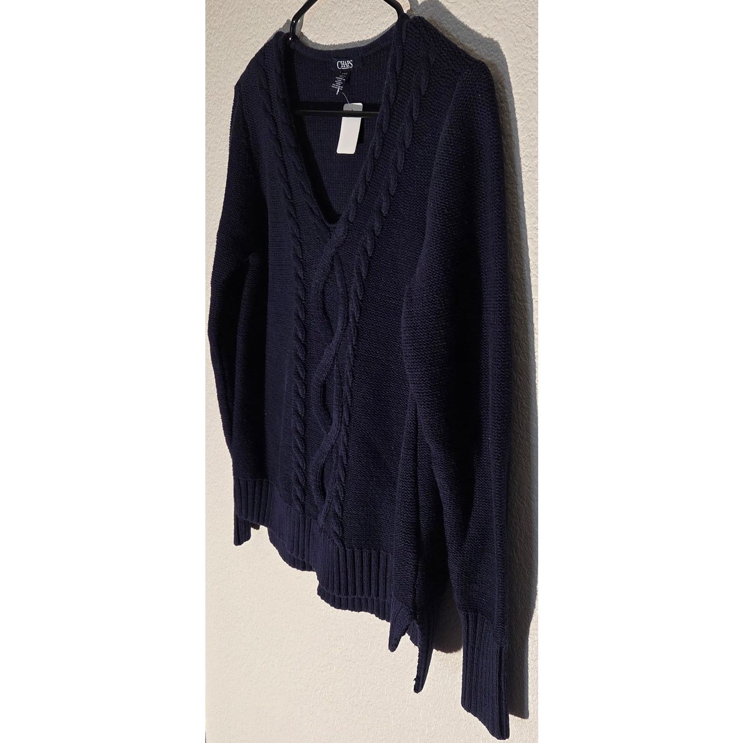 Chaps Ralph Lauren Ralph Lauren Chaps Blue Quilted V-Neck Sweater - Large Size L / US 10 / IT 46 - 4 Thumbnail
