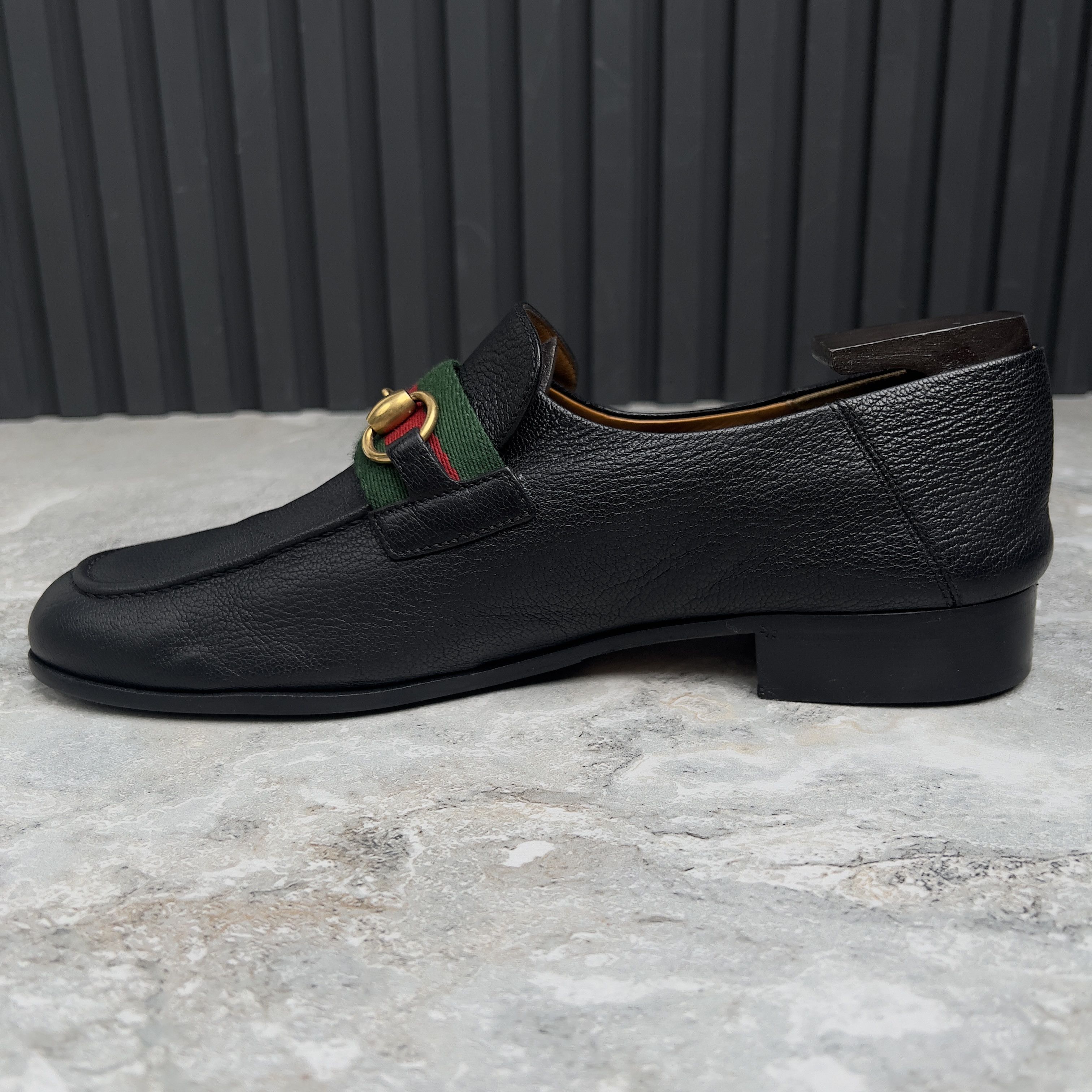 Gucci GUCCI Web Horsebit Jordaan Collapsible Loafers Leather Size US 8.5 / EU 41-42 - 6 Thumbnail