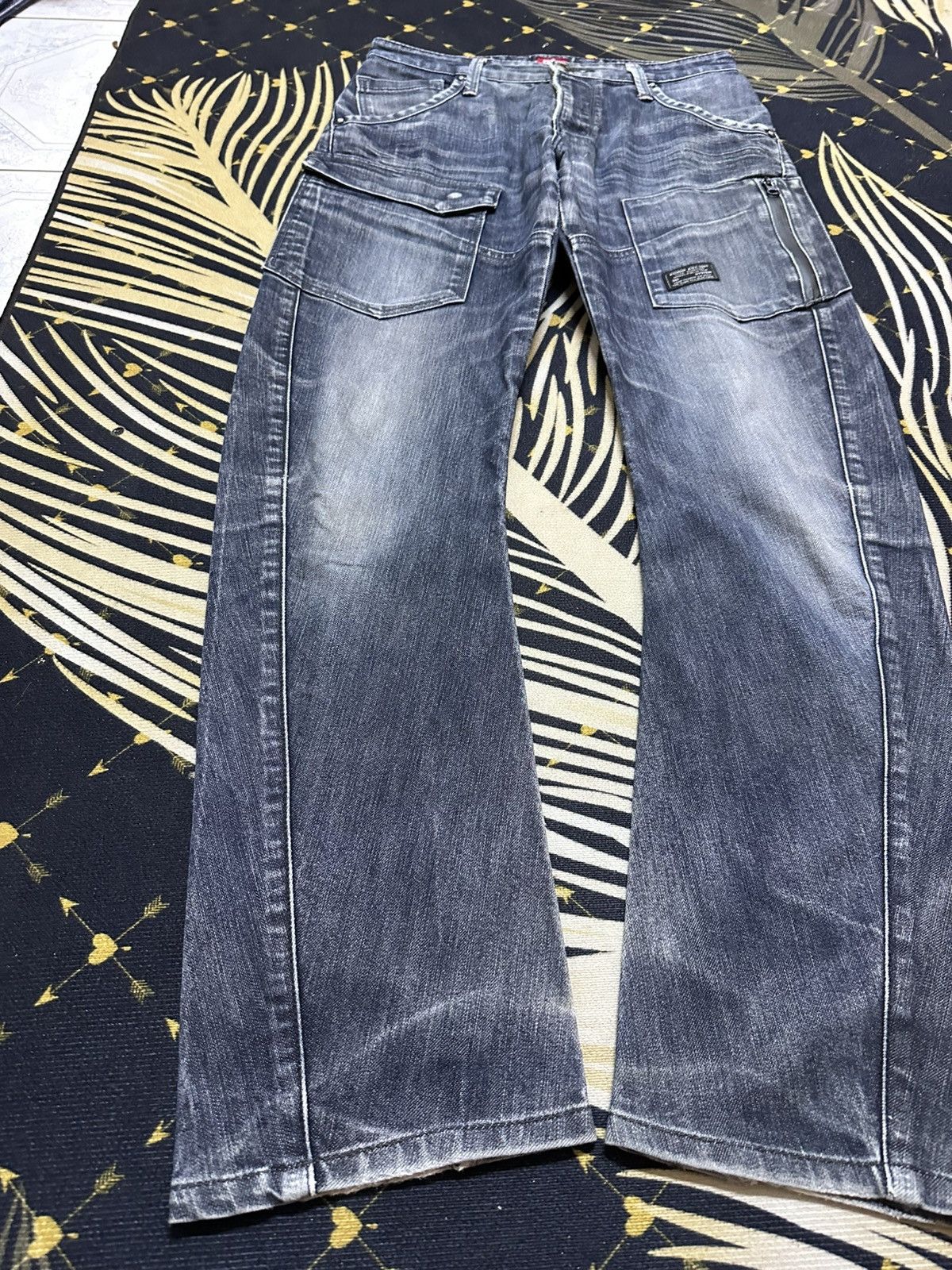 Edwin Vintage Edwin BlueTrip Spiral Leg Cargo Whiskers Denim Size US 29 - 3 Thumbnail
