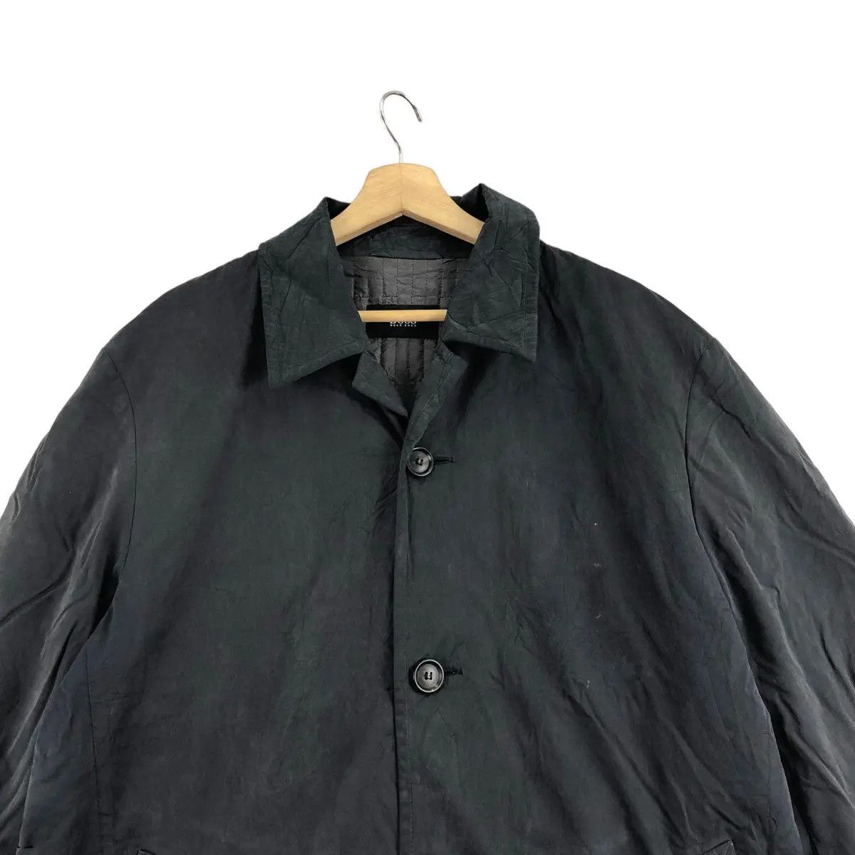 Hugo Boss Vtg HUGO BOSS Made In Italy Black Collection Trench Coat Size US XXL / EU 58 / 5 - 3 Thumbnail