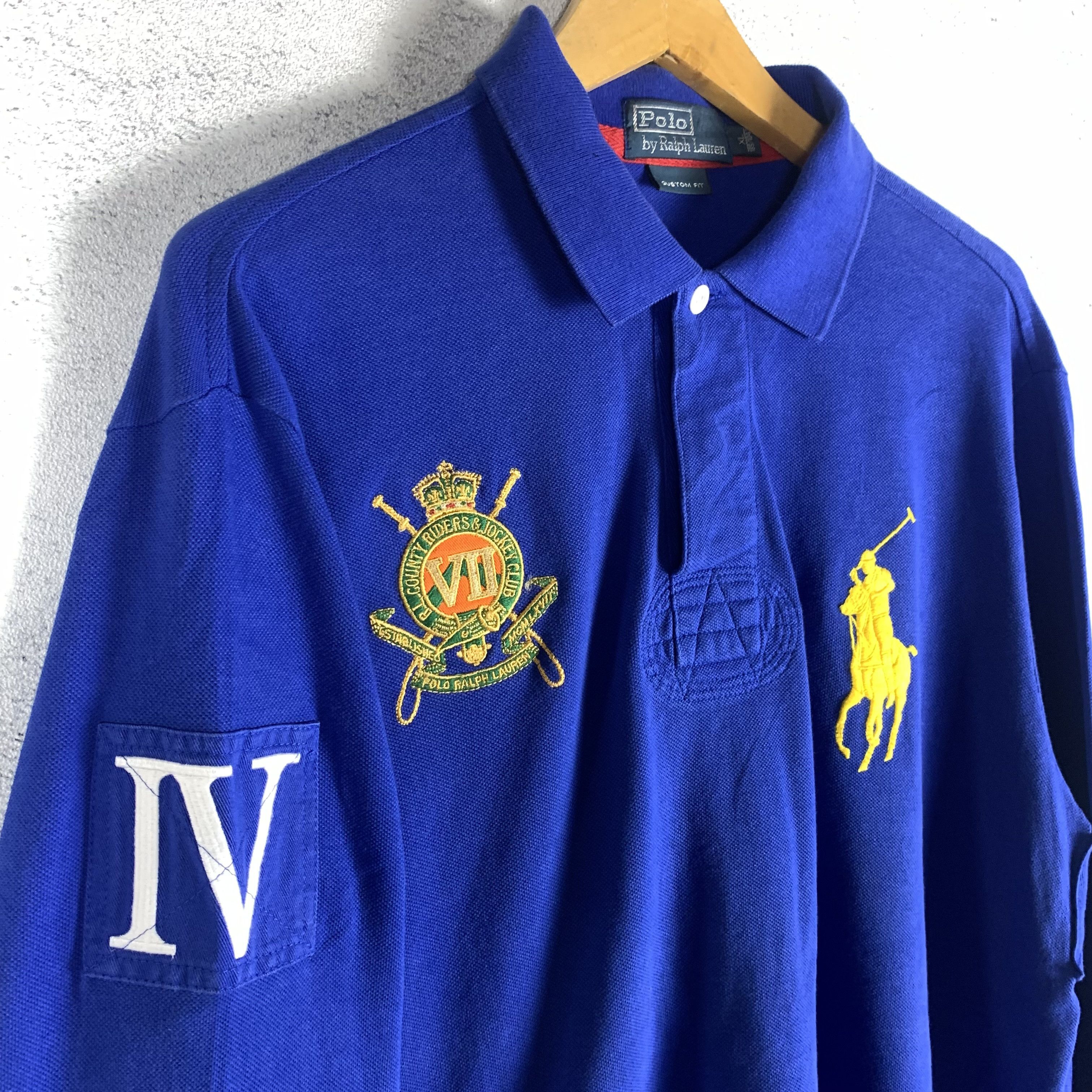Polo Ralph Lauren Polo Ralph Lauren County Riders Jockey Club Longsleeve Polo Size US XL / EU 56 / 4 - 1 Thumbnail