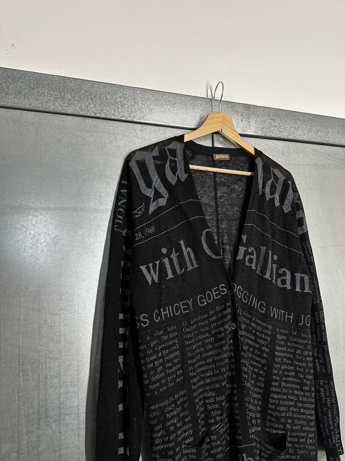 John Galliano Vintage 00s John Galliano Gazette Cardigan Size L / US 10 / IT 46 - 2 Thumbnail