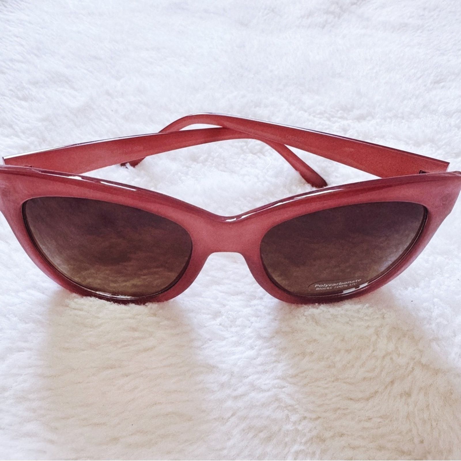 Other Mina Burgundy Brown Chic Sunglasses Size ONE SIZE - 6 Thumbnail
