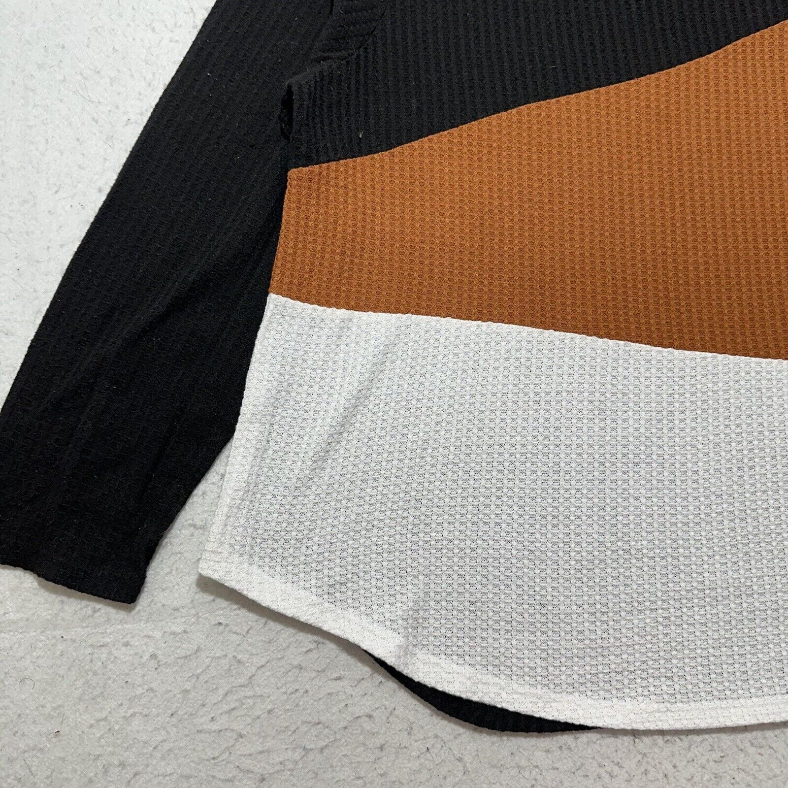 Shein SheIn 4XL Size V-Neck Colorblock Sweater Black Orange White Size 4XL / US 24-26 - 5 Thumbnail