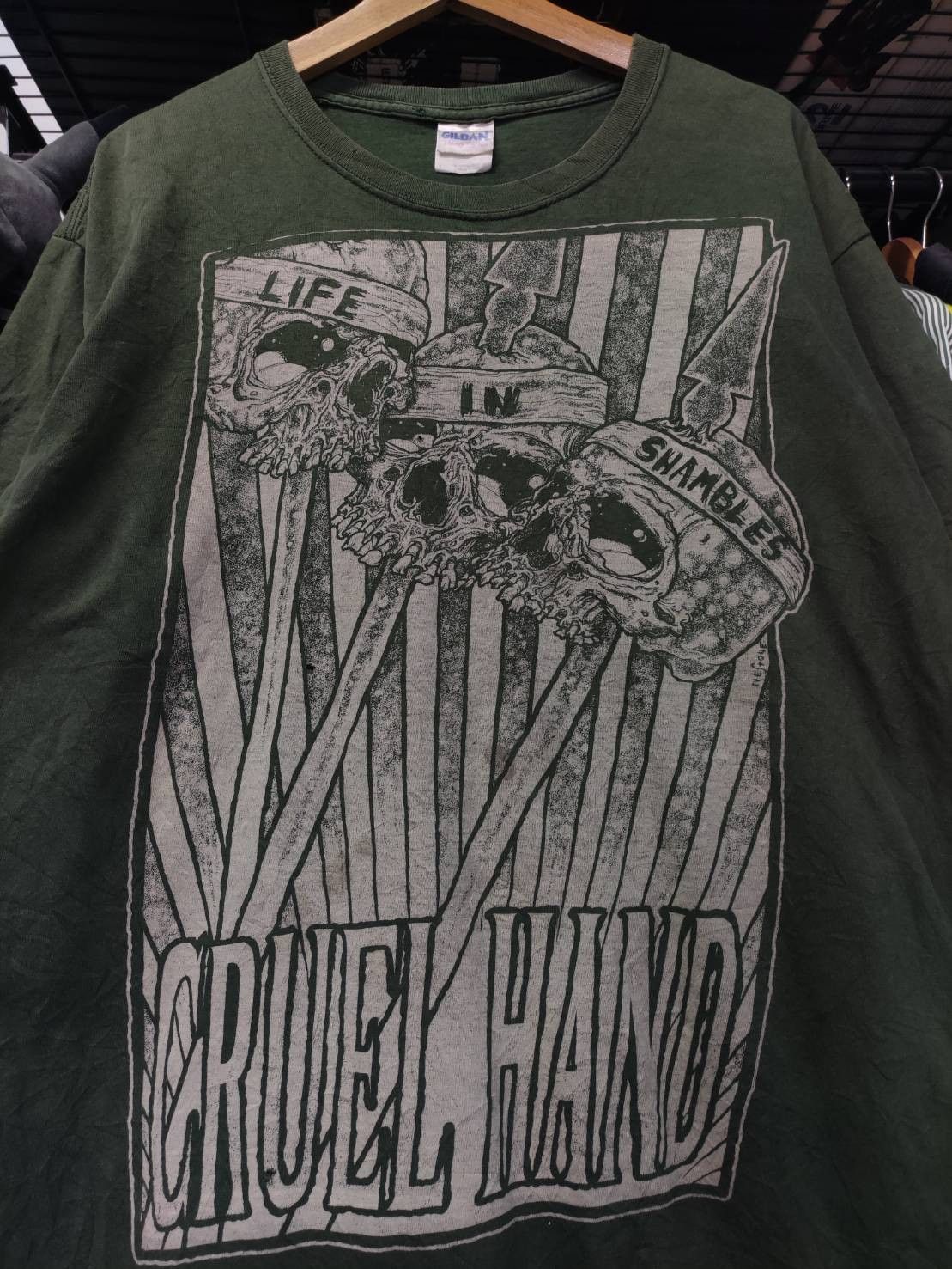 Band Tees Vtg 00's Cruel Hand "Life In Shambles" Singel Promo Pushead Size US L / EU 52-54 / 3 - 1 Thumbnail
