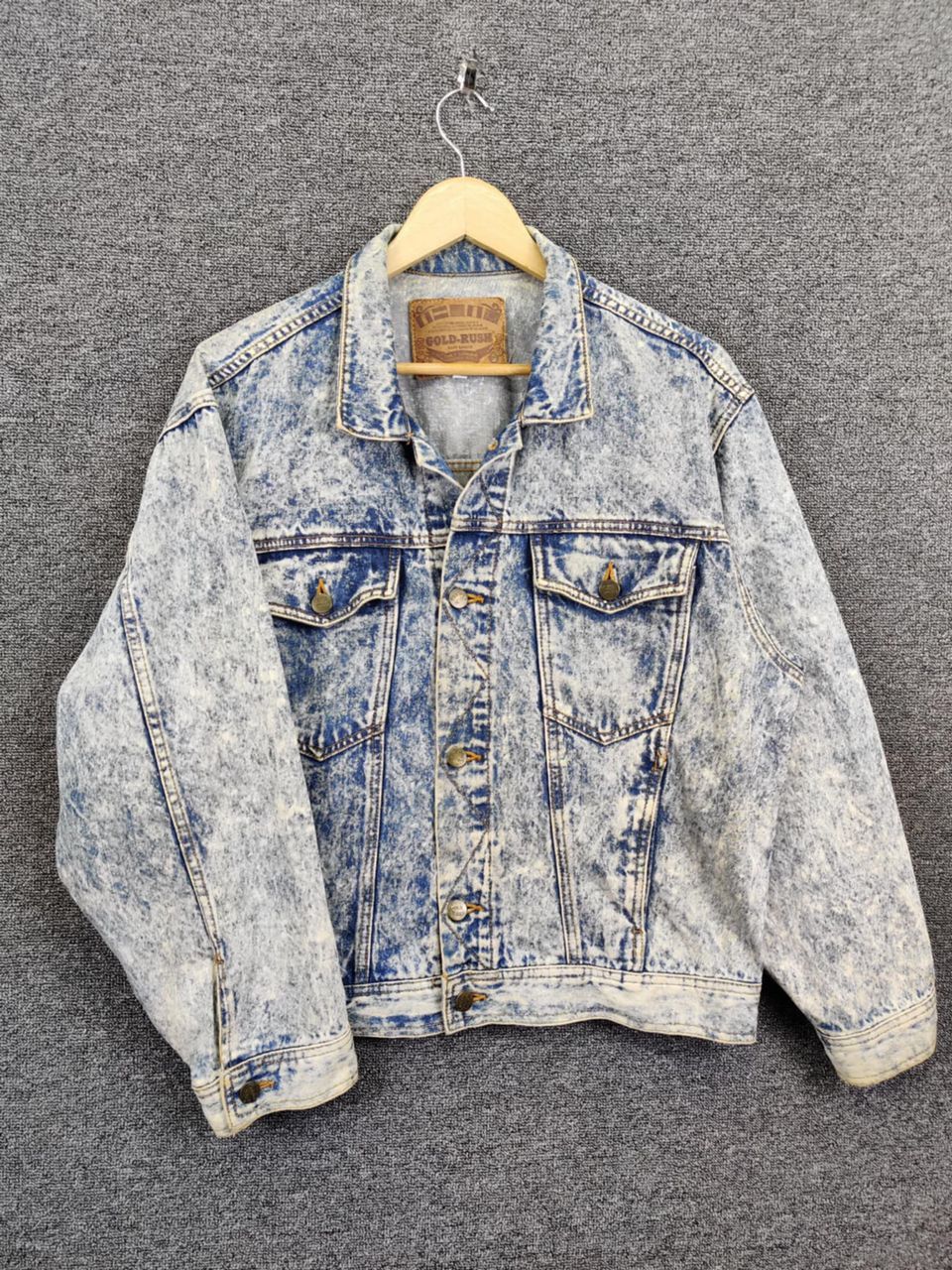 Edwin Edwin x Gold Rush Acid Wash Denim Trucker Jacket Size US M / EU 48-50 / 2 - 1 Thumbnail
