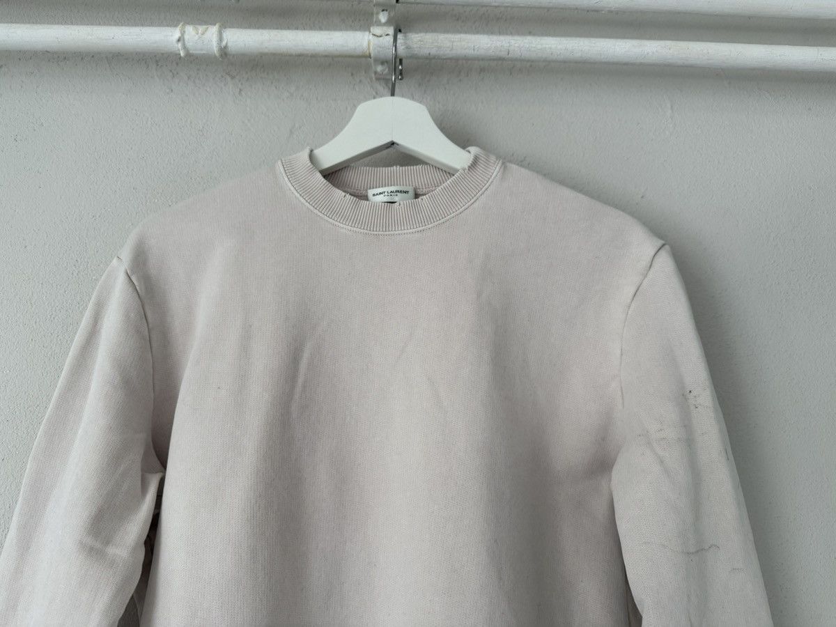 Saint Laurent Paris Faded Pink Cotton Sweatshirt (XS) Size US XS / EU 42 / 0 - 3 Thumbnail