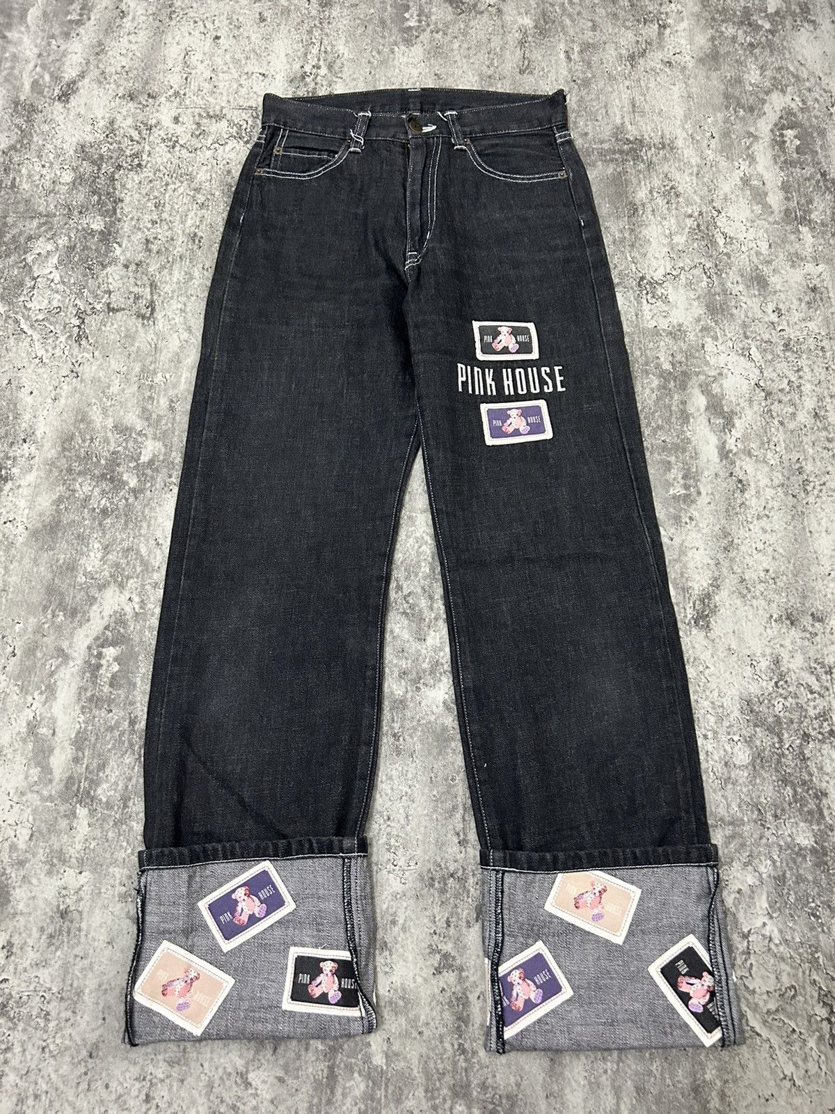 Japanese Brand × Karl Helmut × Pink House Pink House Bear Photo jeans Size US 27 - 3 Thumbnail