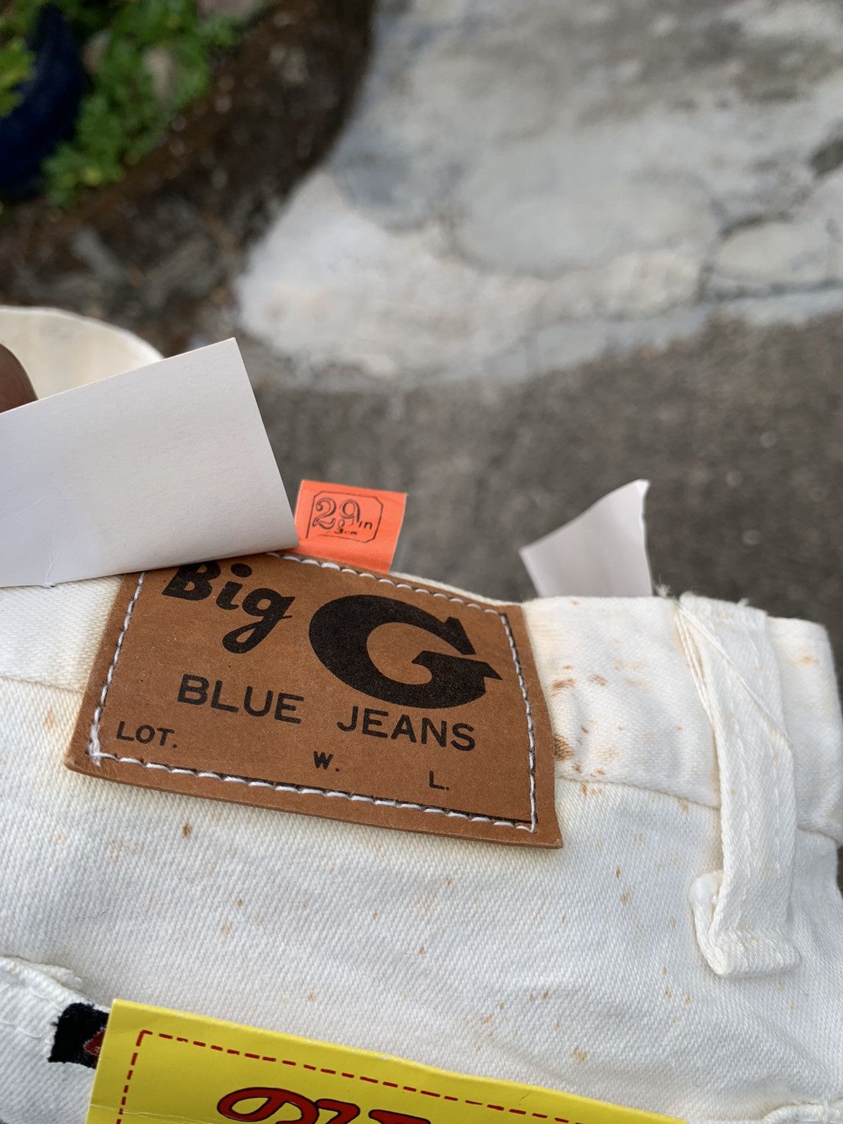 Japanese Brand × Vintage Steals! Vintage NOS Big G Blue Jeans Japan Cream Denim Size US 29 - 13 Thumbnail