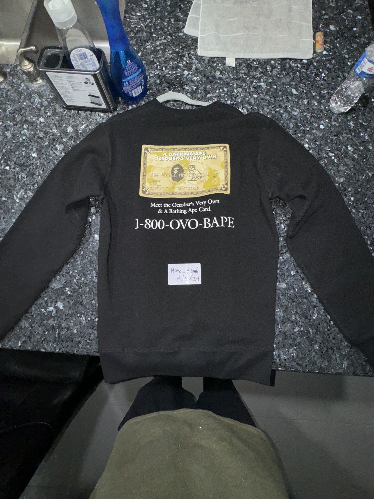Bape × October's Very Own BAPE x OVO CARD CREWNECK Size US XXL / EU 58 / 5 - 2 Thumbnail