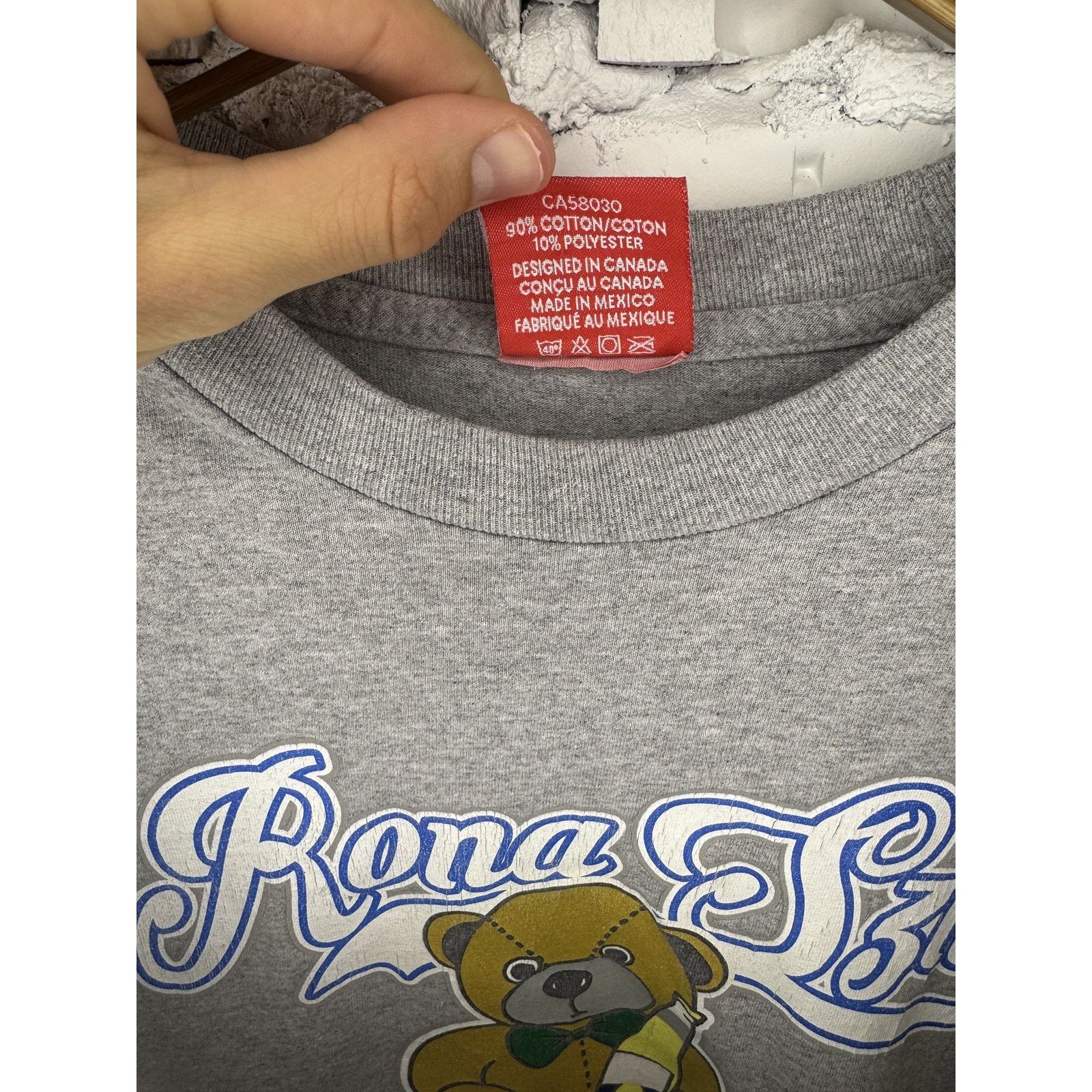Full Send Nelk Boys Shirt Gray Rona Szn Bear Graphic Tee Streetwear Size US M / EU 48-50 / 2 - 4 Thumbnail