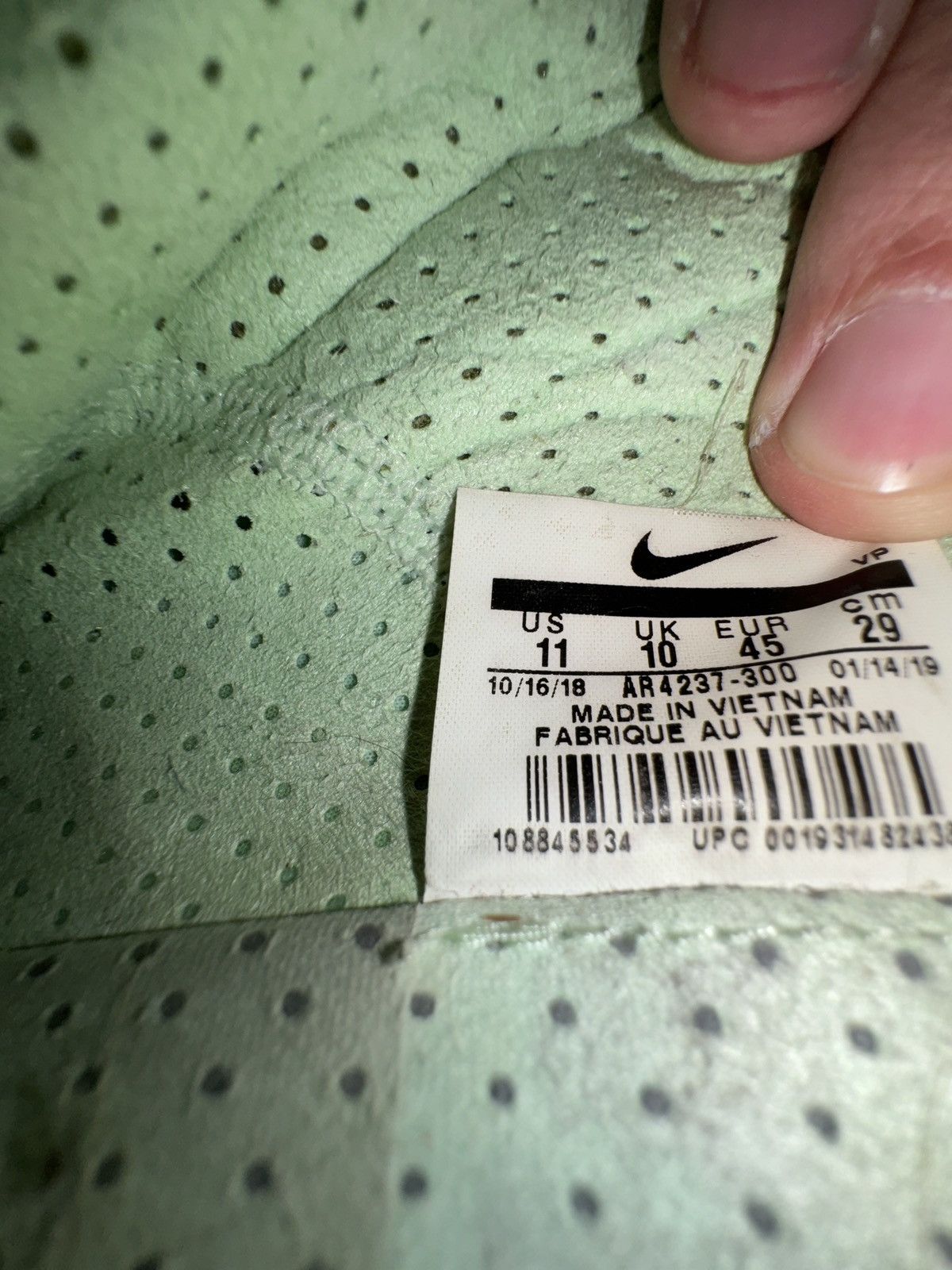 Nike Nike Air Fear Of God 1 “Frosted spruce” Size US 11 / EU 44 - 18 Thumbnail