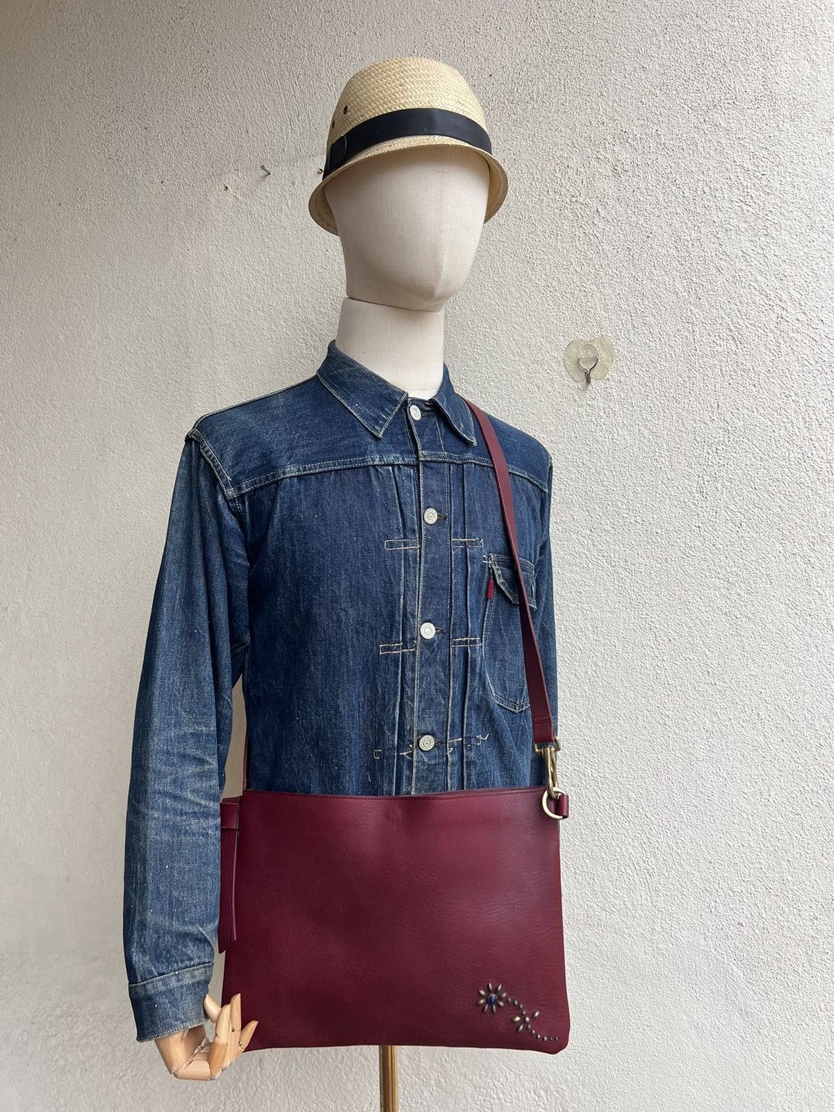 Leather High Quality Studded Leather Bag Effecten Ghost Flag Japan Size ONE SIZE - 1 Thumbnail