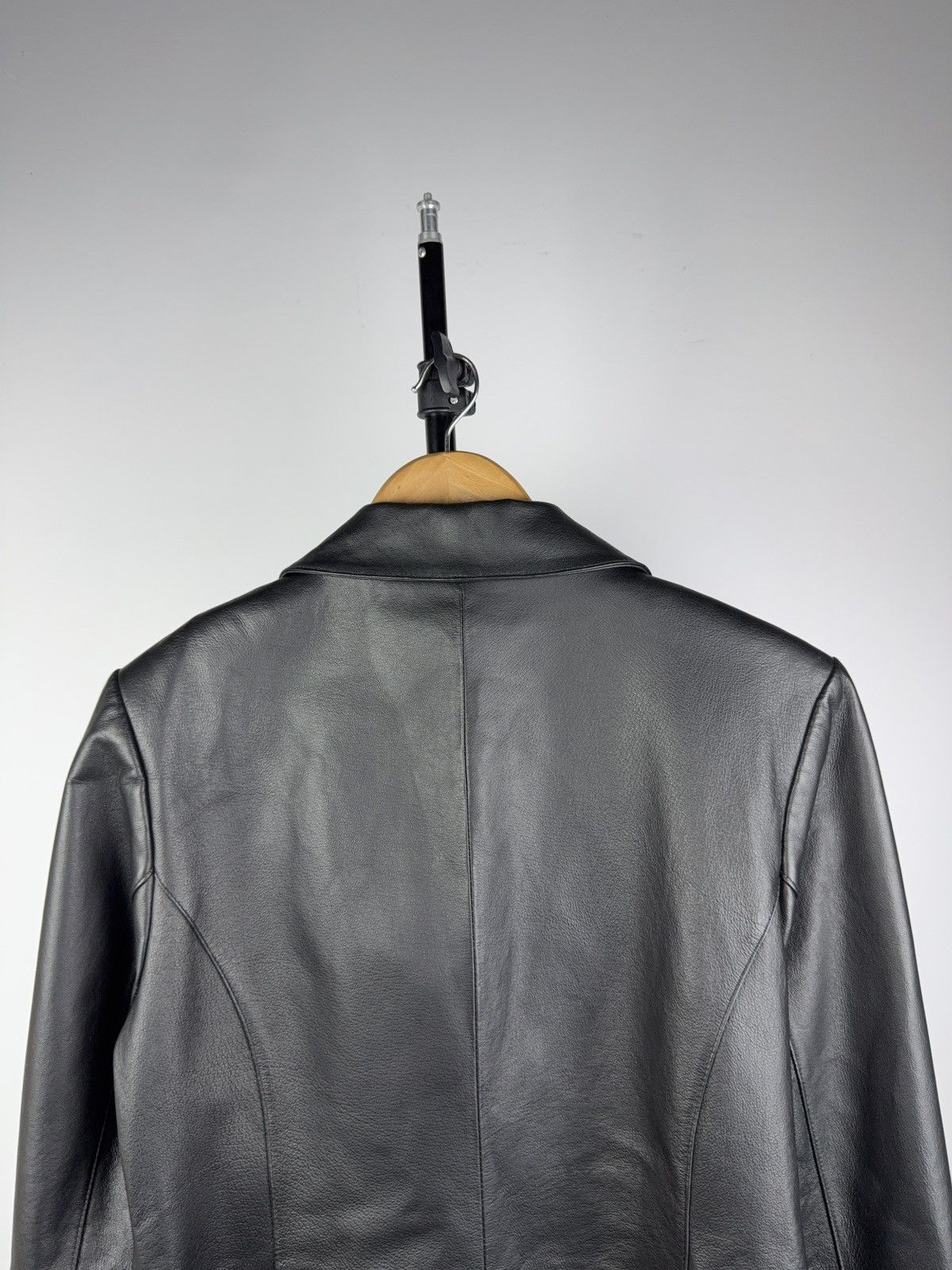 Vintage Vintage 90s Retro Avant Garde Rock Women’s Leather Jacket Size M / US 6-8 / IT 42-44 - 9 Thumbnail