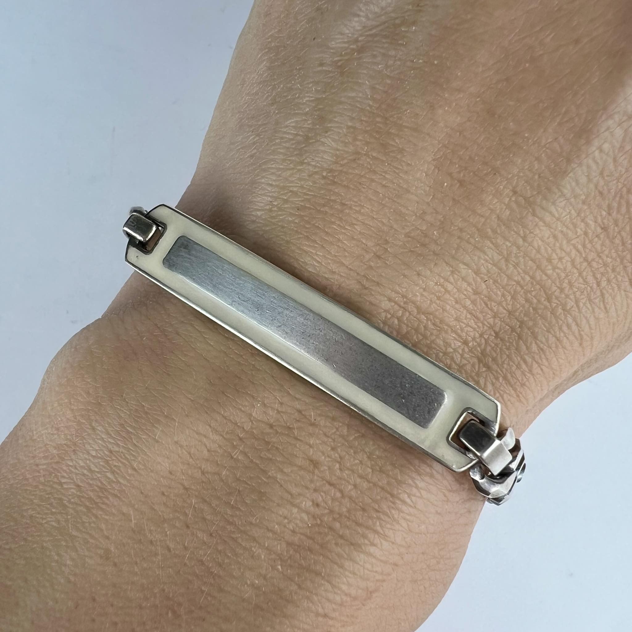 Vintage Vintage Sterling Silver 925 Chain Bracelet Marked 19 gr Size ONE SIZE - 3 Thumbnail