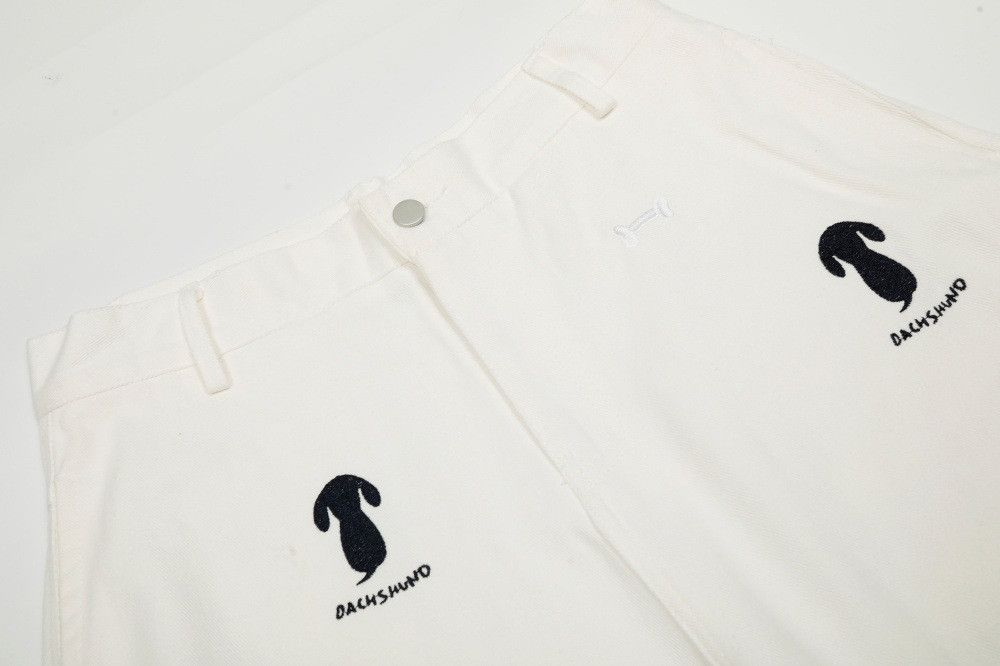 Vintage Men's cartoon puppy embroidered loose wide-leg trousers Size US 32 / EU 48 - 3 Thumbnail