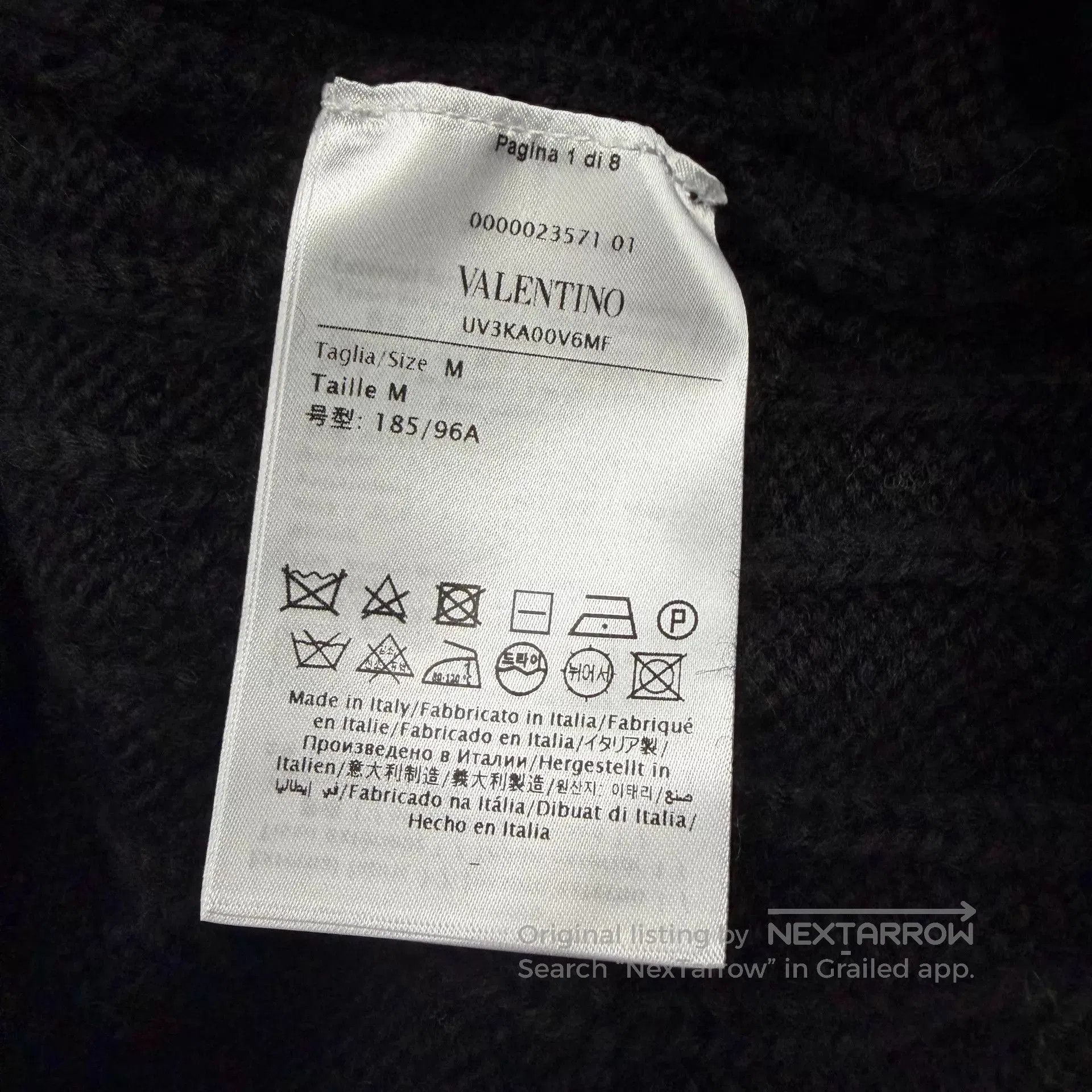 Valentino Black Cable Knit Cardigan with Neon Yellow Trim - M. Size US M / EU 48-50 / 2 - 4 Thumbnail