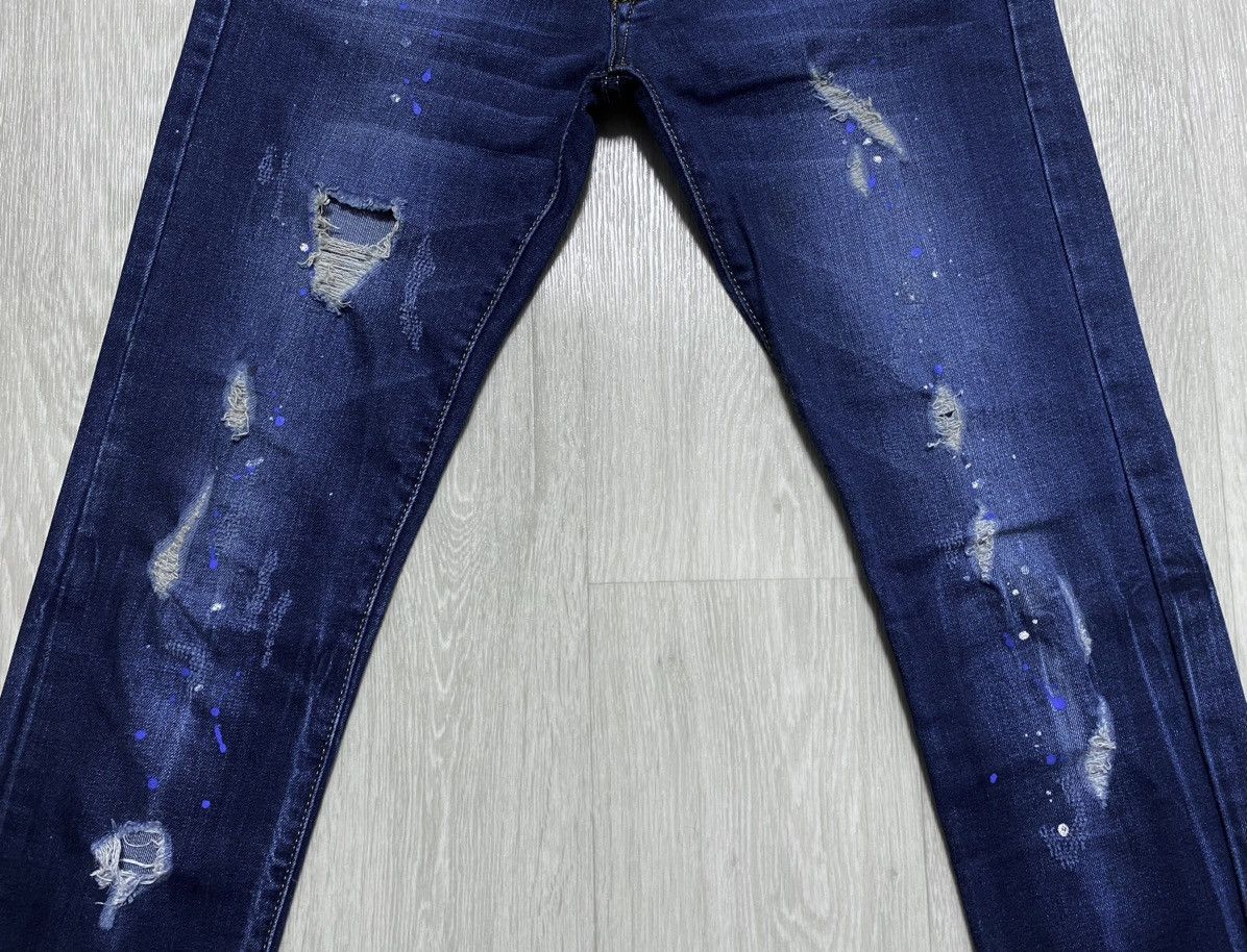 Dsquared2 Women’s Dsquared Washed Torn Distressed Paint Splatter Denim Size 28" / US 6 / IT 42 - 9 Thumbnail