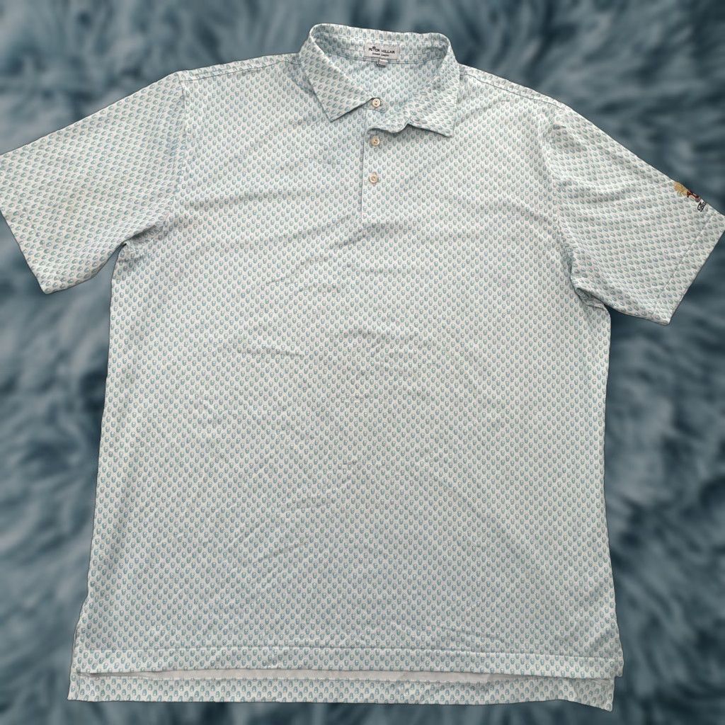 Peter Millar Peter Millar Shirt Adult XL White Polo All Over Print Skulls Bali Hai Resort Men Size US XL / EU 56 / 4 - 1 Thumbnail