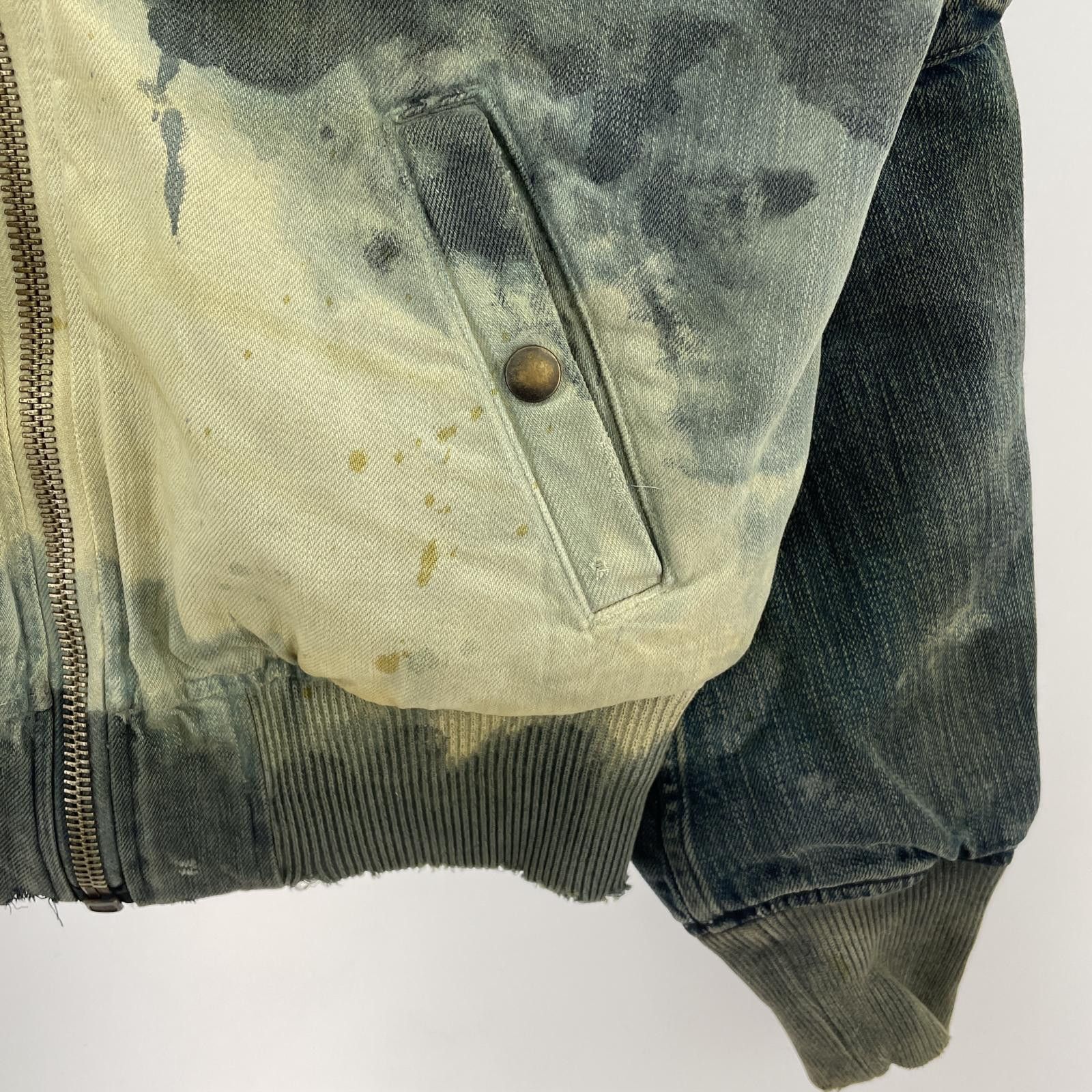 Kapital Kapital Sashiko Bleach Denim Bomber Jacket Size US S / EU 44-46 / 1 - 4 Thumbnail