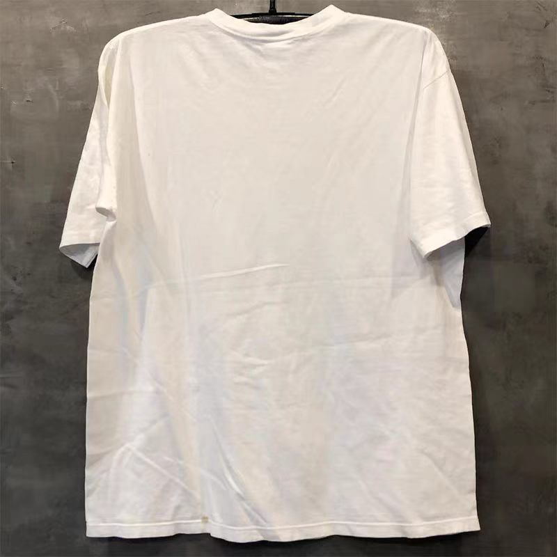 Vintage White Washed Vintage Cotton T-Shirt with Tomato Print Size US M / EU 48-50 / 2 - 2 Thumbnail
