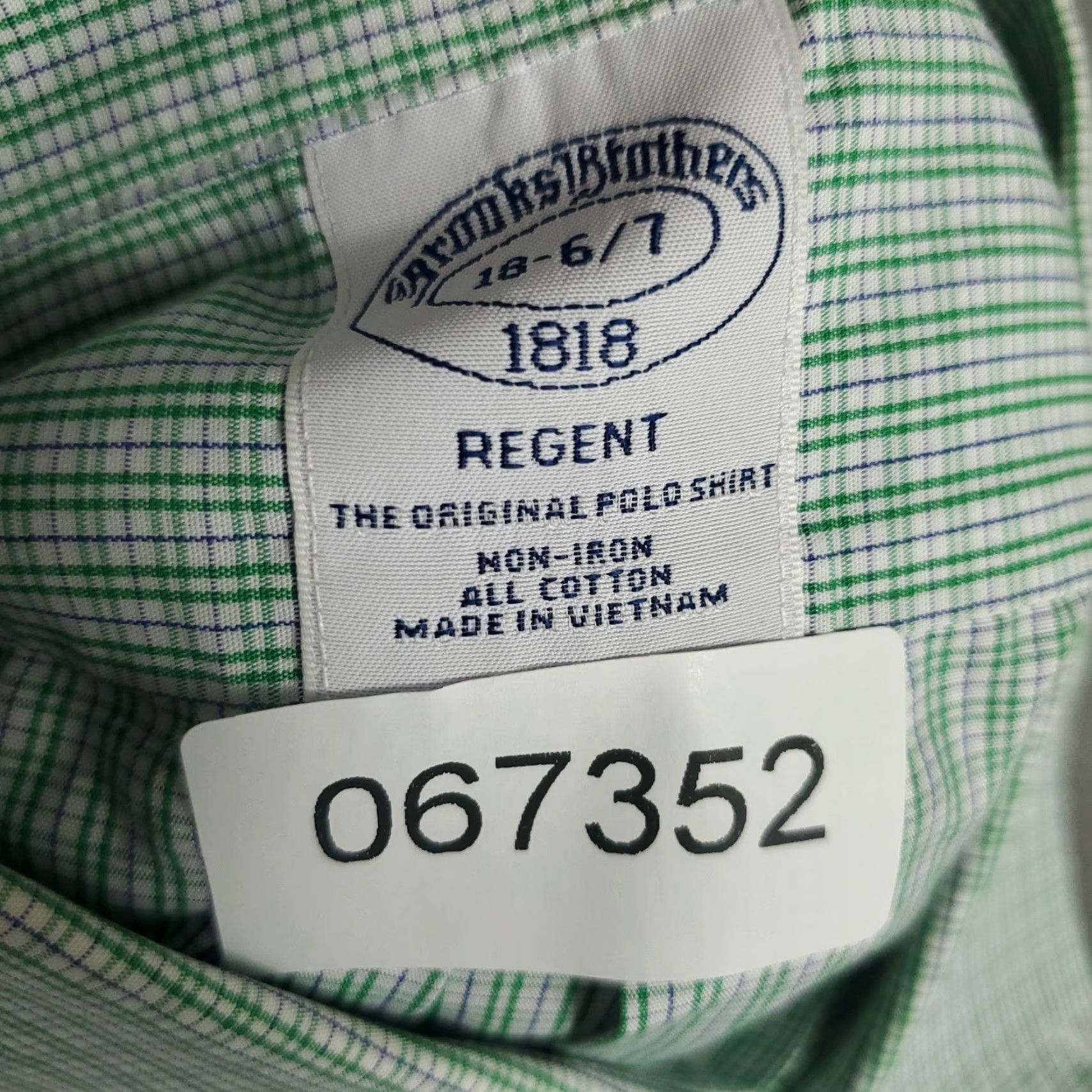 Brooks Brothers Brooks Brothers Shirt Mens 18 Green Plaid Button Up Long Sleeve Regular Size 18 Cotton Dress Shirt Size US XXL / EU 58 / 5 - 7 Thumbnail