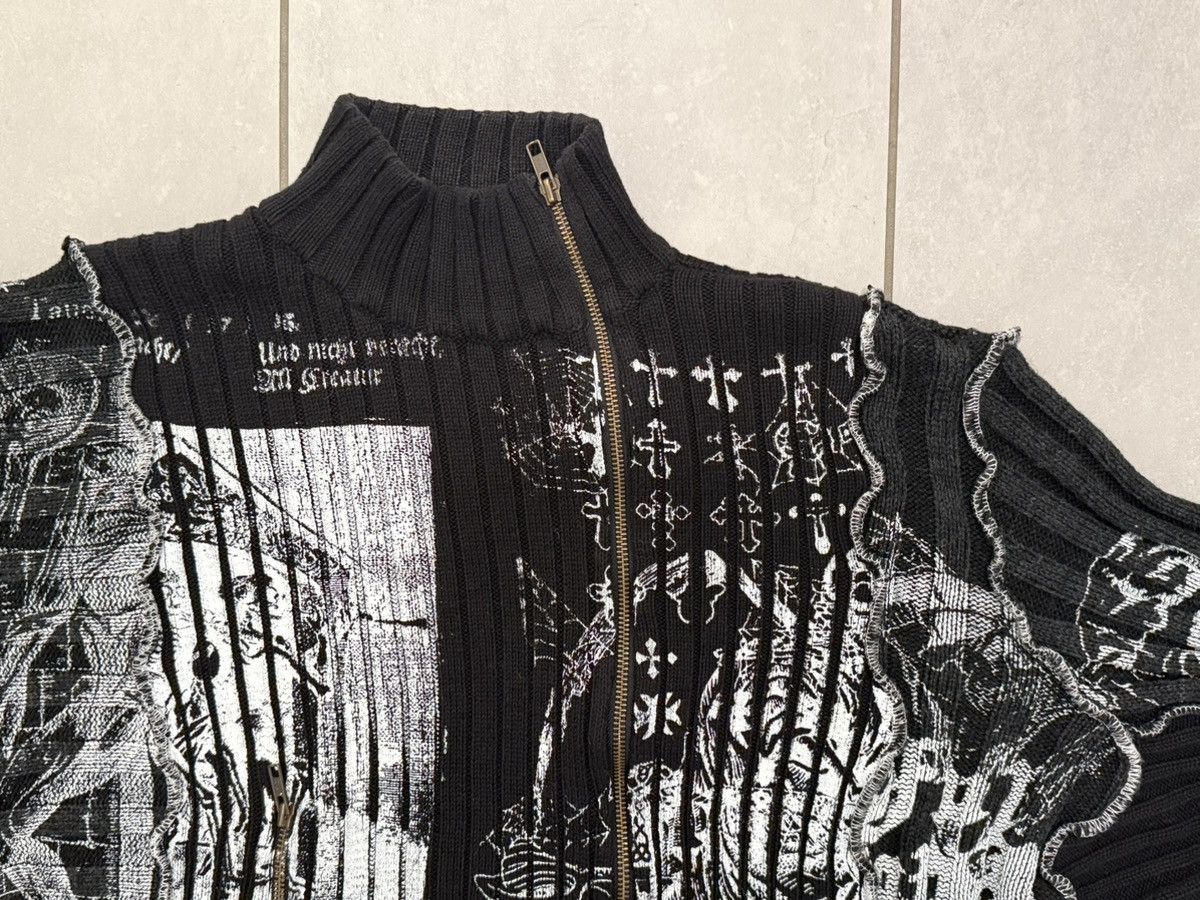 Other ONE OF A KIND ESHOUTSIDER HANDPAINTED STRIPED ZIP SWEATER Size US L / EU 52-54 / 3 - 3 Thumbnail