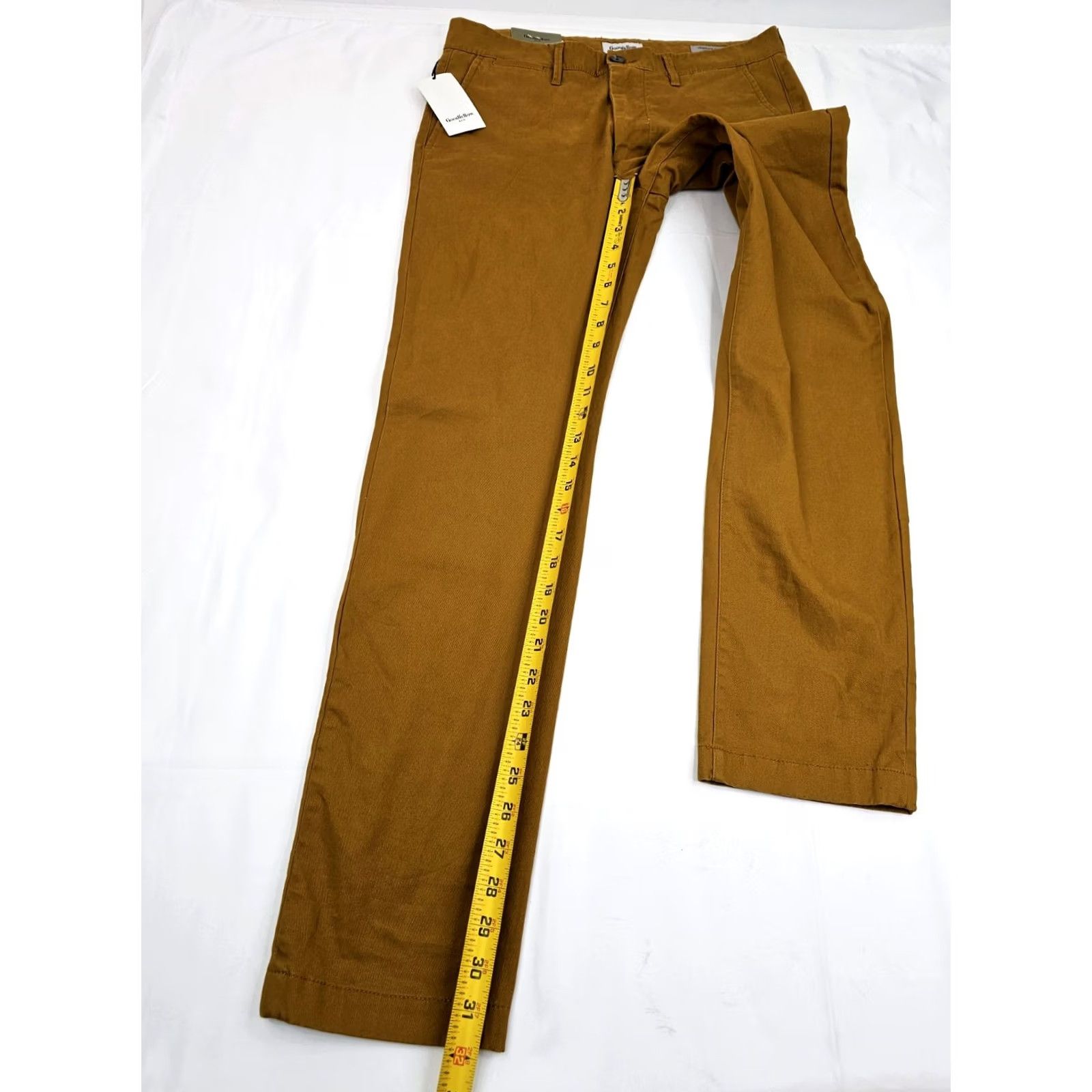 Vintage GODFELLOW & CO Skinny Fit Chino Pants Men 32x32 Mustard Brown NWT Slim Hip & Thigh Flat Front Casual Everyday Size US 32 / EU 48 - 3 Thumbnail