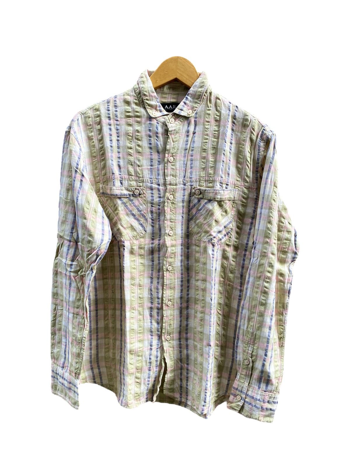 Japanese Brand × Y's × Yohji Yamamoto A.A.R Yohji Design Studio Wrinkled Button Shirt Size US M / EU 48-50 / 2 - 2 Thumbnail