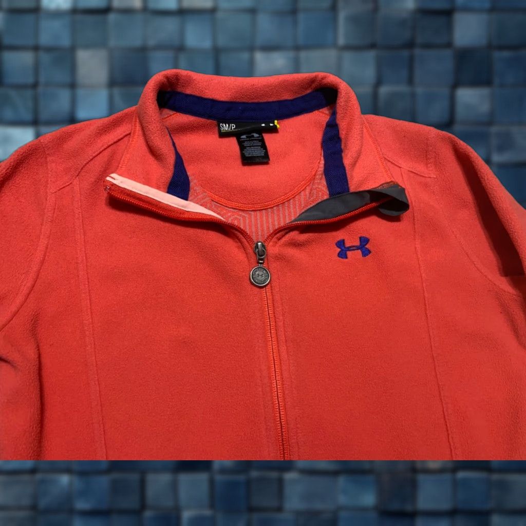 Under Armour Under Armour Womens Jacket Small Pink Full Zip Fleece Long Sleeve Semi Fitted Size S / US 4 / IT 40 - 1 Thumbnail