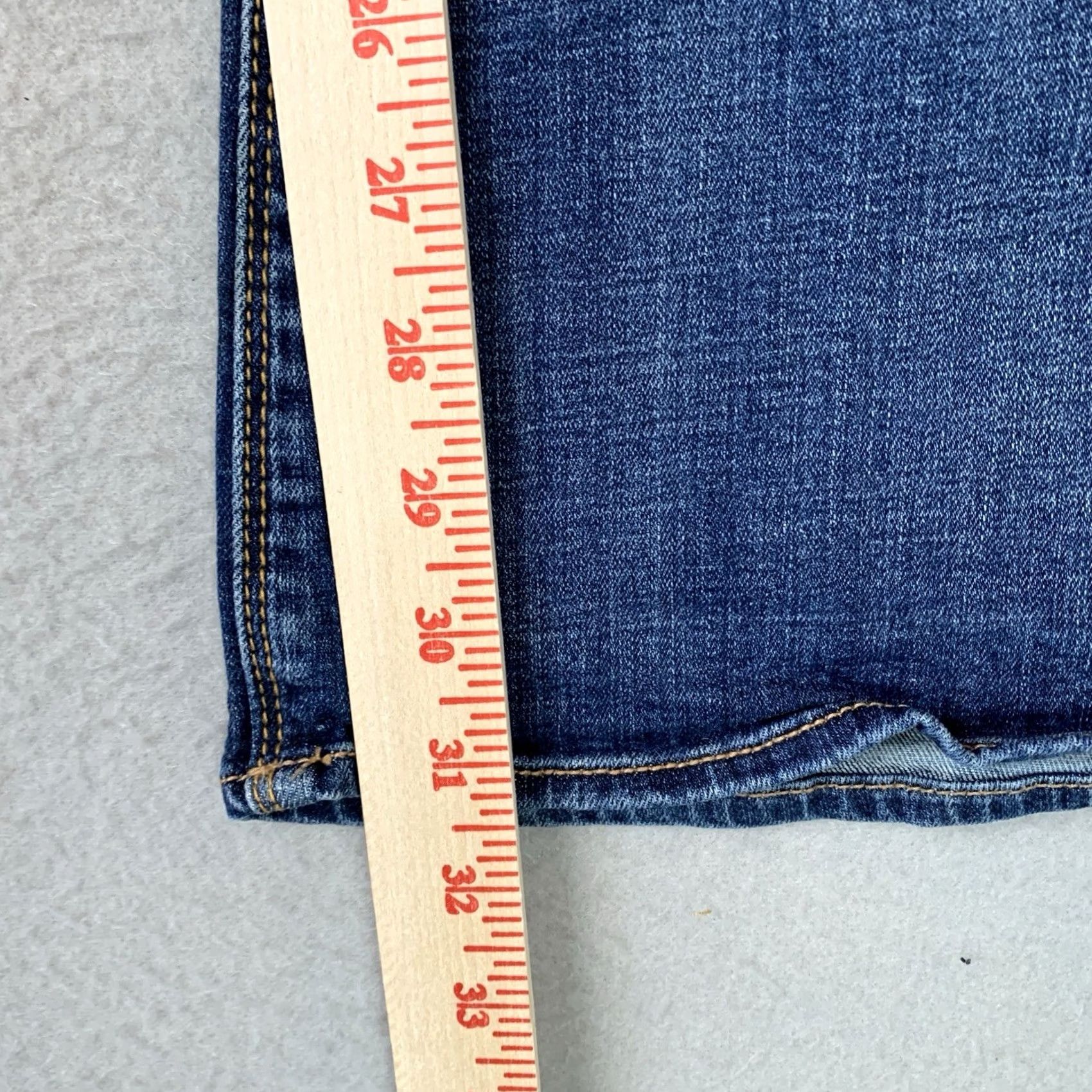 Vintage VINTAGE American Eagle Jeans Womens 10 Long Blue Artist Flare 90s Bohemian Hipster Retro Y2K Festival College City School Jeans Womens Size 32" / US 10 / IT 46 - 6 Thumbnail