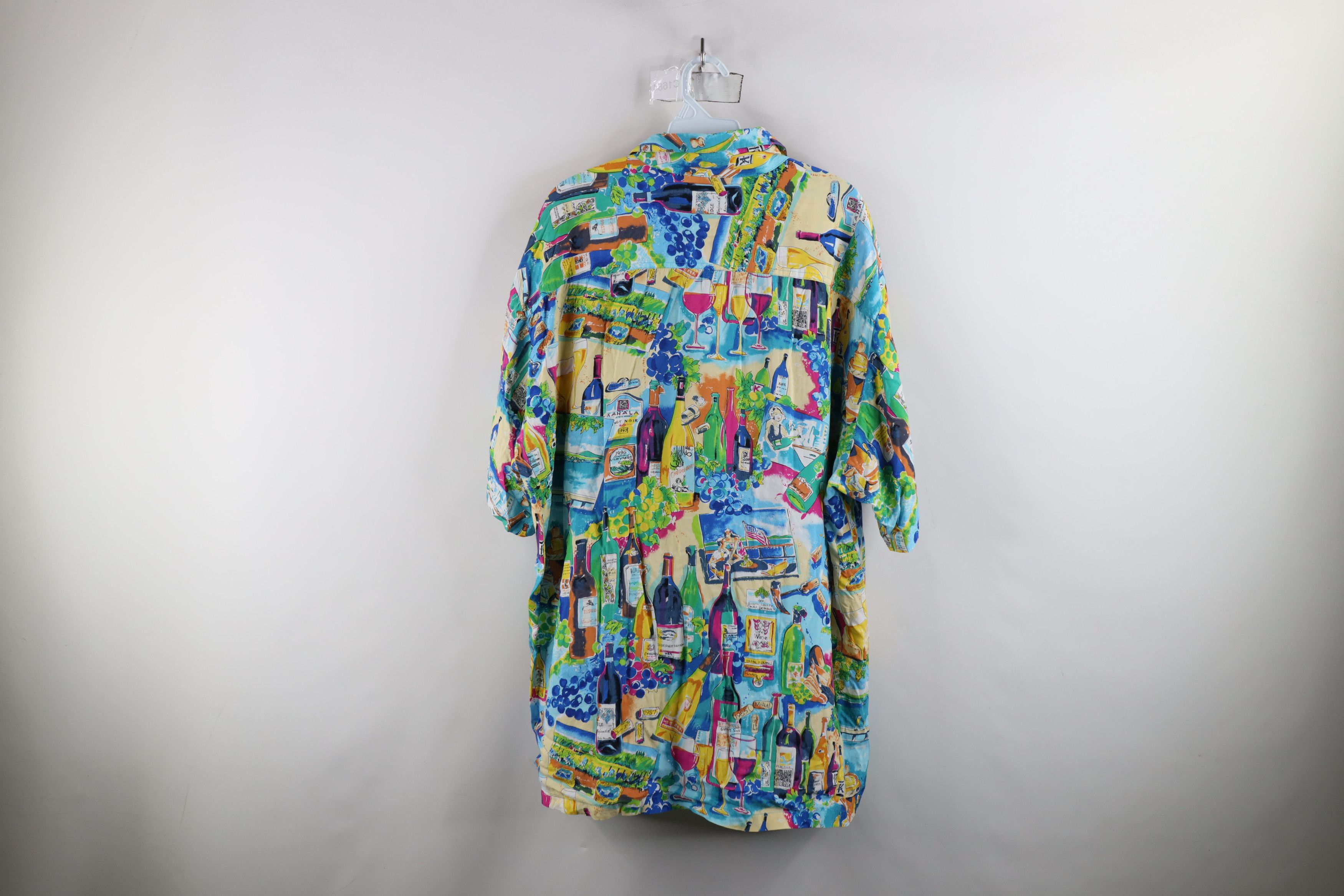 Vintage Vintage 90s Streetwear Wine Champagne Hawaiian Button Shirt Size US XL / EU 56 / 4 - 8 Thumbnail