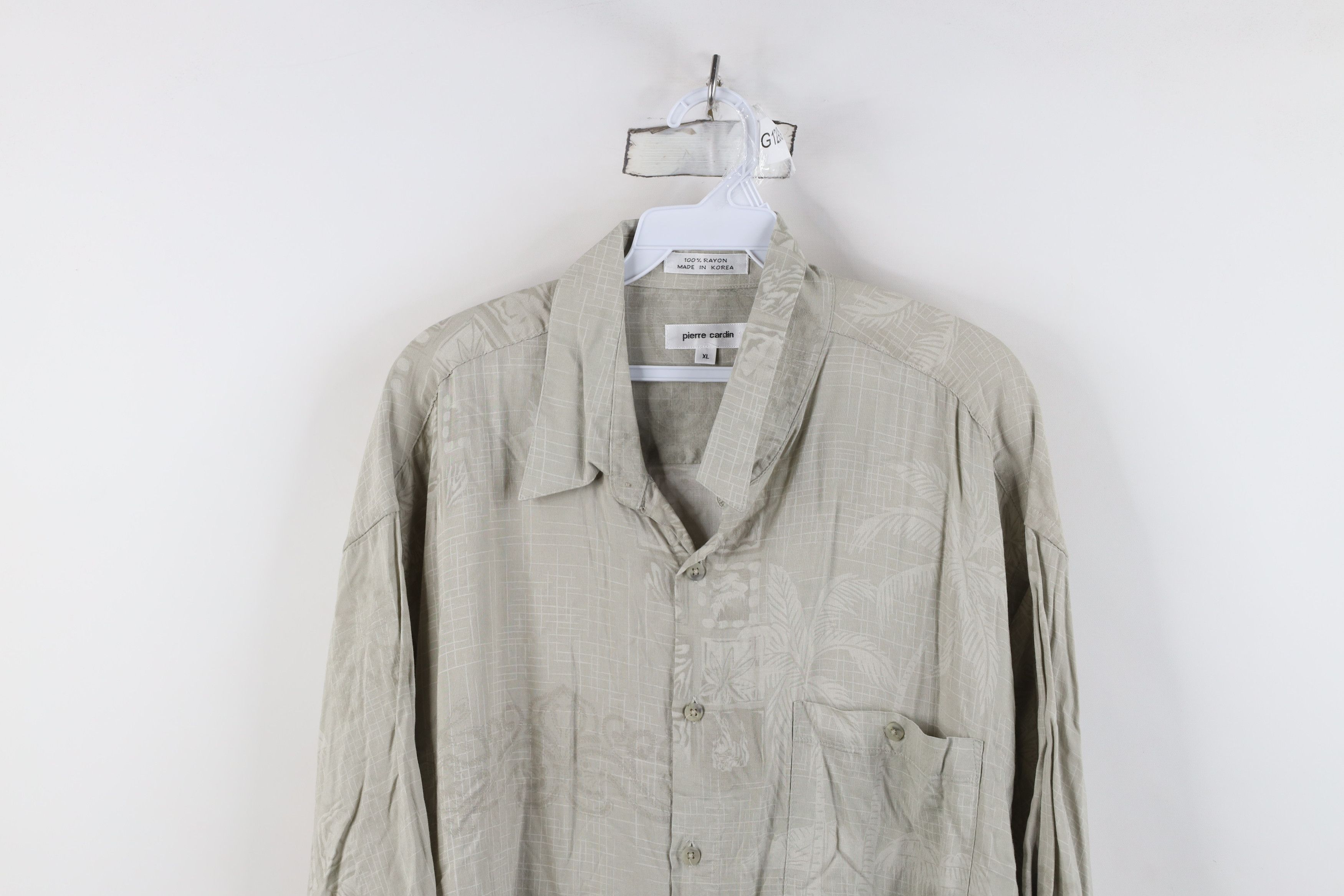 Vintage Vintage 90s Streetwear Gabardine Hawaiian Button Shirt Size US XL / EU 56 / 4 - 2 Thumbnail