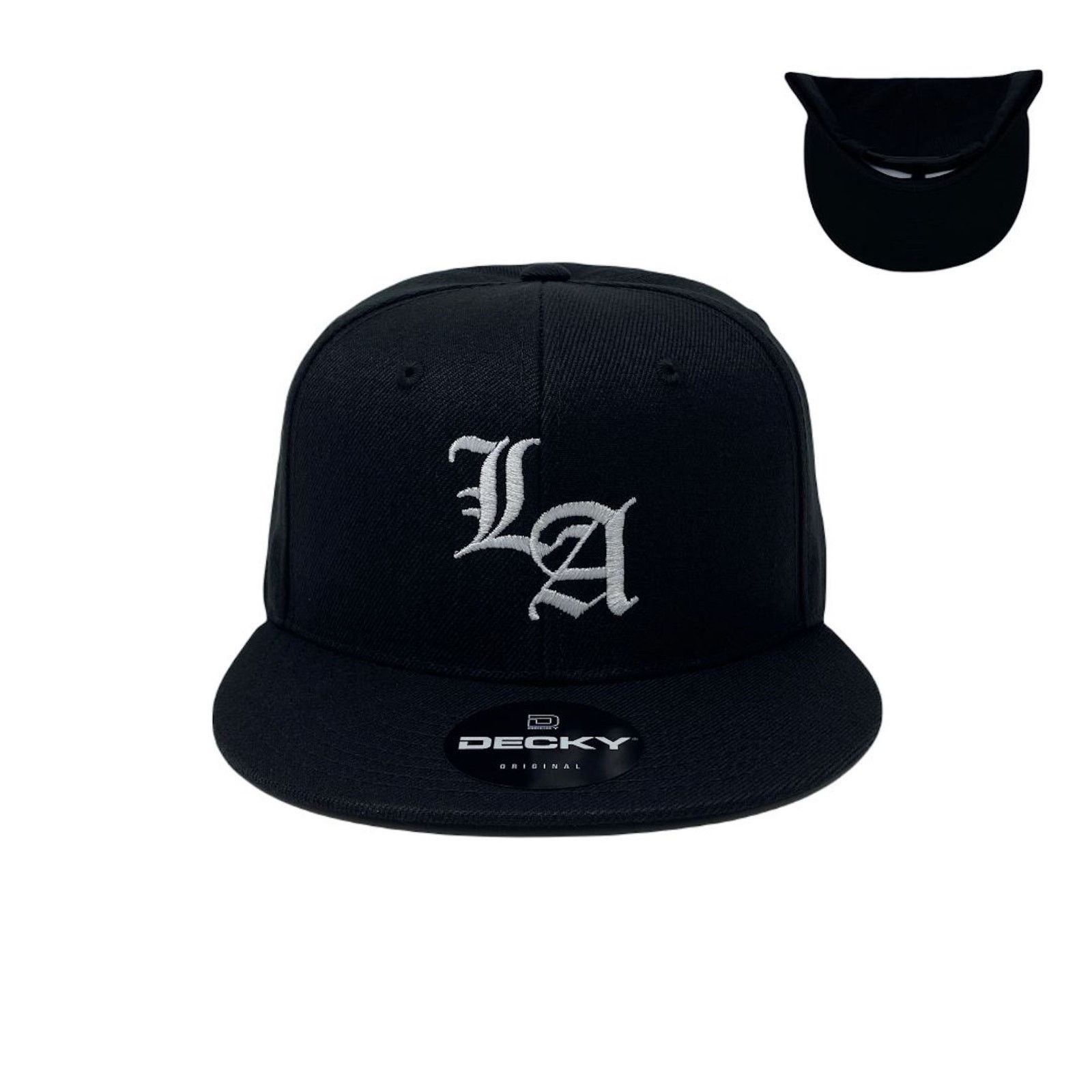 Other Los Angeles Old English White Snapback Hat All Black Size ONE SIZE - 1 Thumbnail