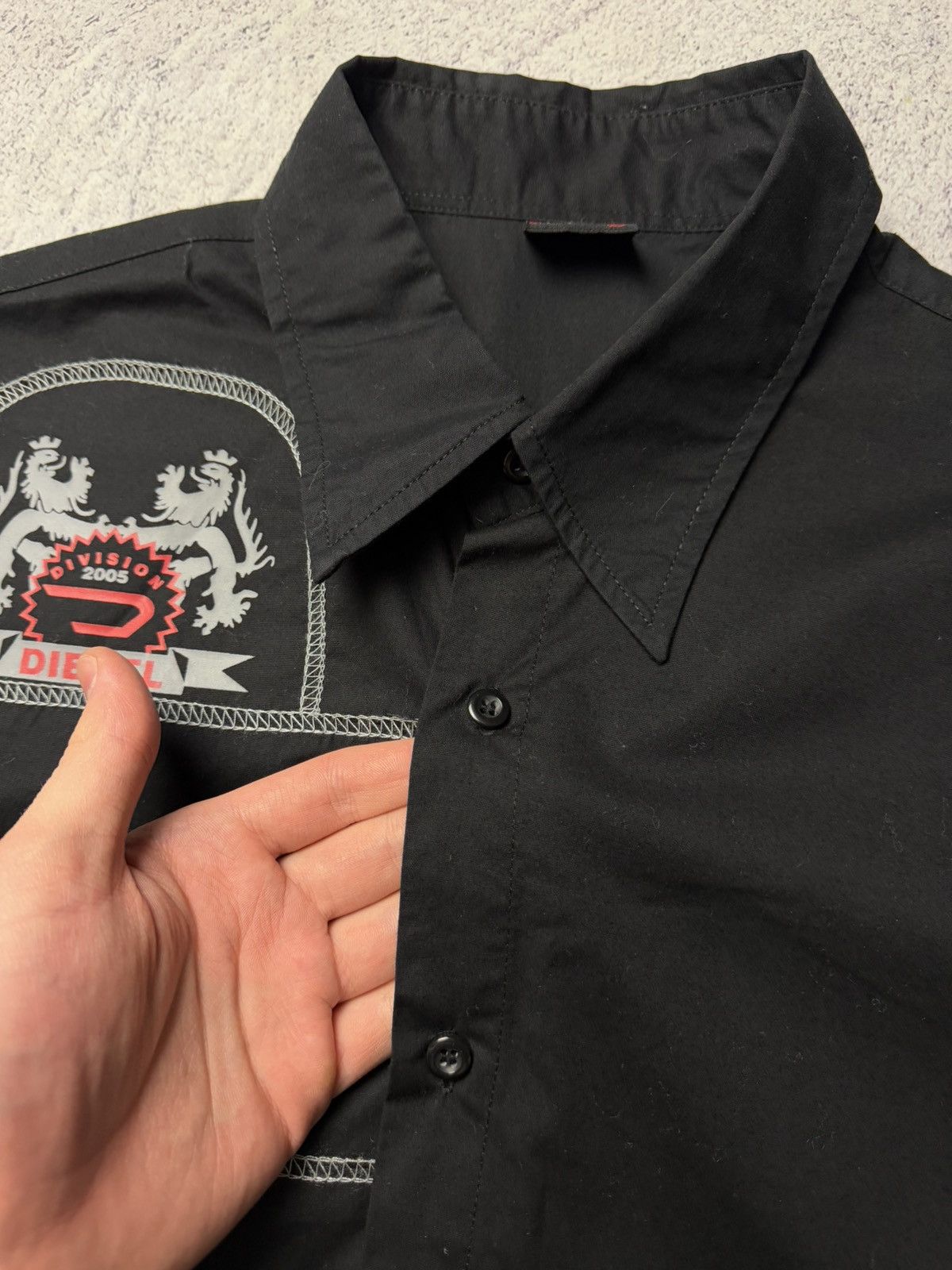 Diesel Vintage Diesel Shirt Big Logo Y2K Division 2005 USA Size US L / EU 52-54 / 3 - 13 Thumbnail