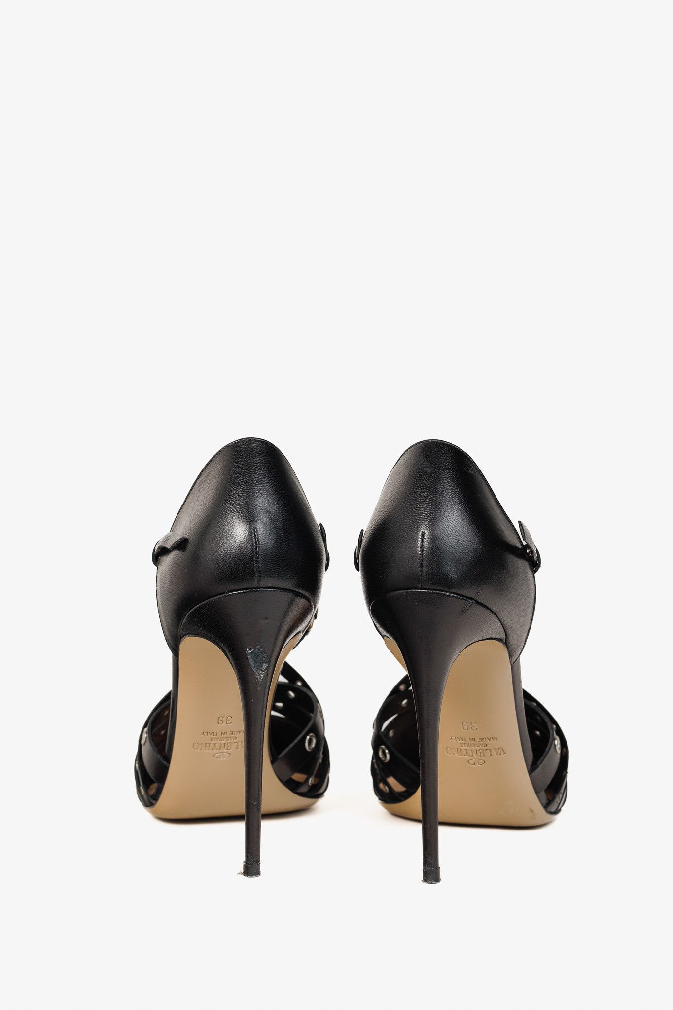 Valentino Valentino Garavani Love Latch Eyelet-Embellished Heels Size US 8.5 / IT 38.5 - 3 Thumbnail