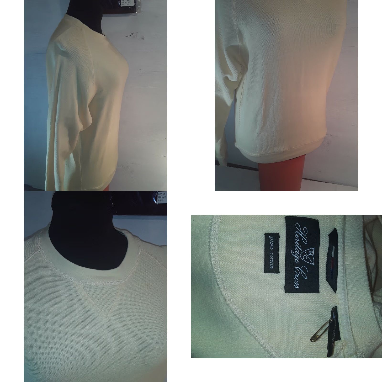 Vintage Plum & Butter Pullover Sweater XS Long Sleeve pima cotton soft 20x24 NWT Set of 2 Womens Christmas 20x24 A7 Size XS / US 0-2 / IT 36-38 - 8 Thumbnail