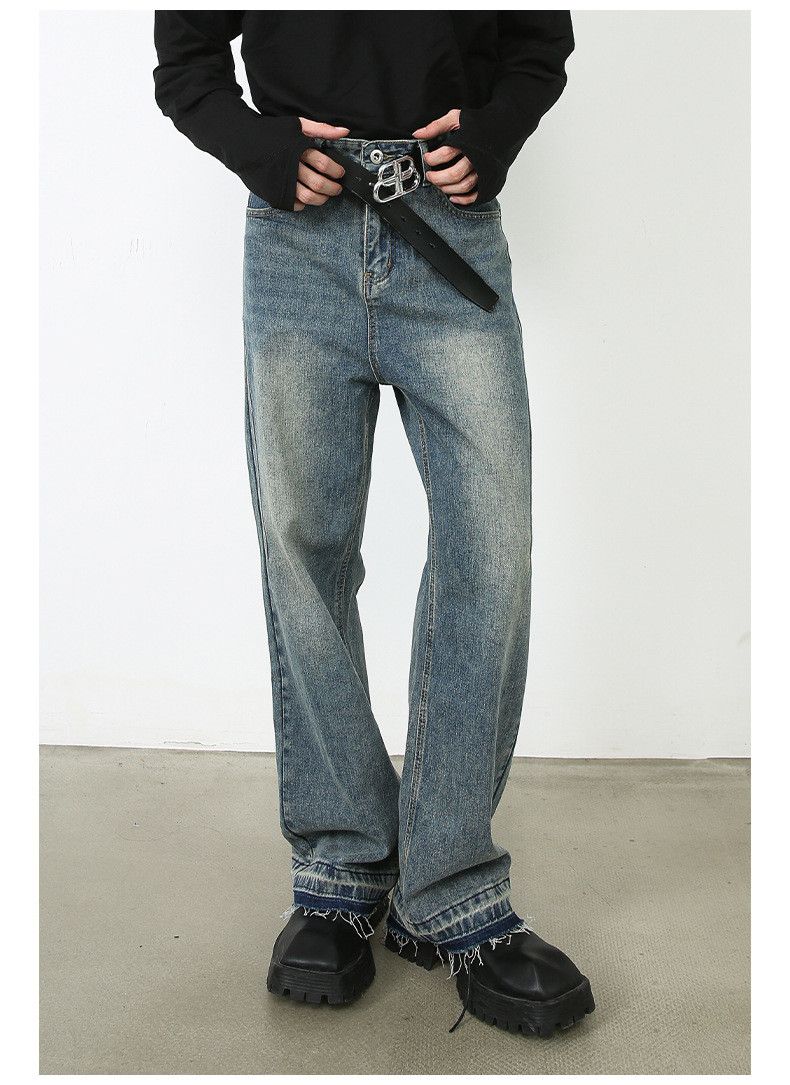 Japanese Brand × Jean Japanese washed distressed loose straight jeans Size US 32 / EU 48 - 2 Thumbnail