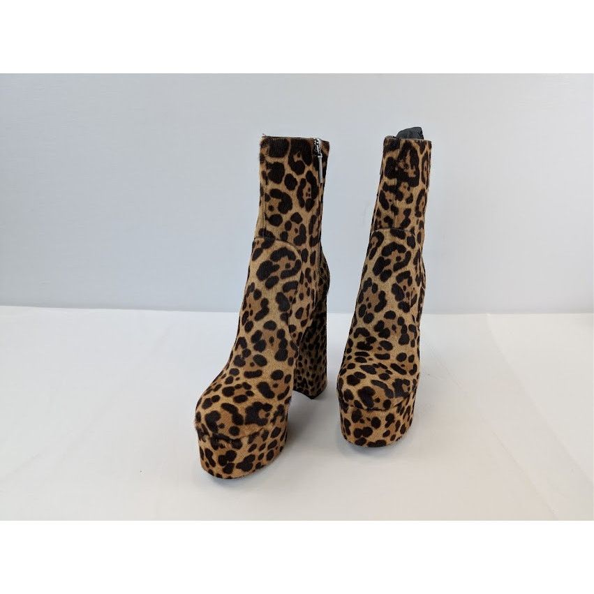 Saint Laurent Paris o1rshd1 Billy Pony Boots in Brown Leopard Size US 10 / IT 40 - 8 Thumbnail