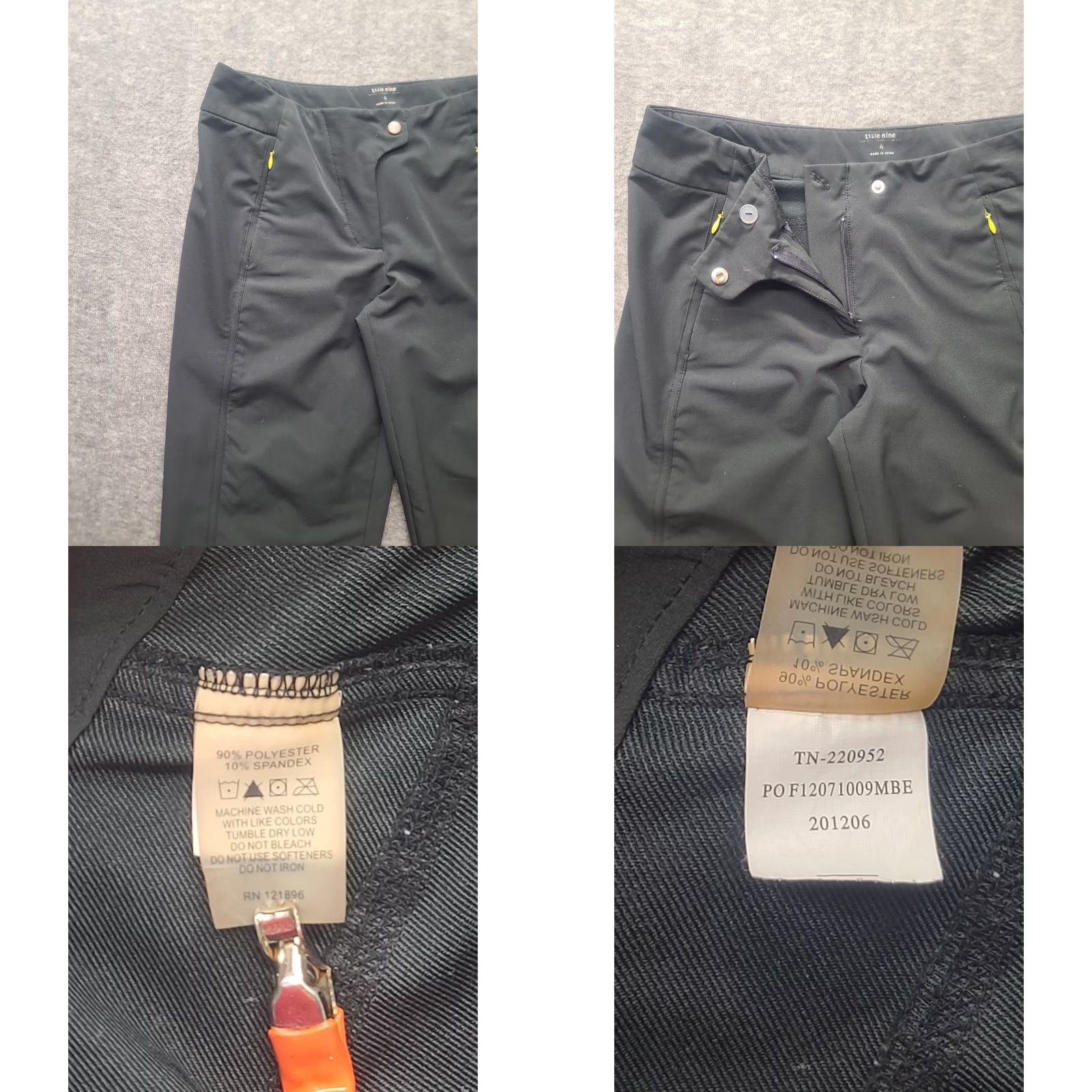 Vintage Title Nine Genie Womens Cargo Hiking Pants Regular 4x32 Black Twill Pocket Stretch Outdoor Workwear Size 27" / US 4 / IT 40 - 8 Thumbnail