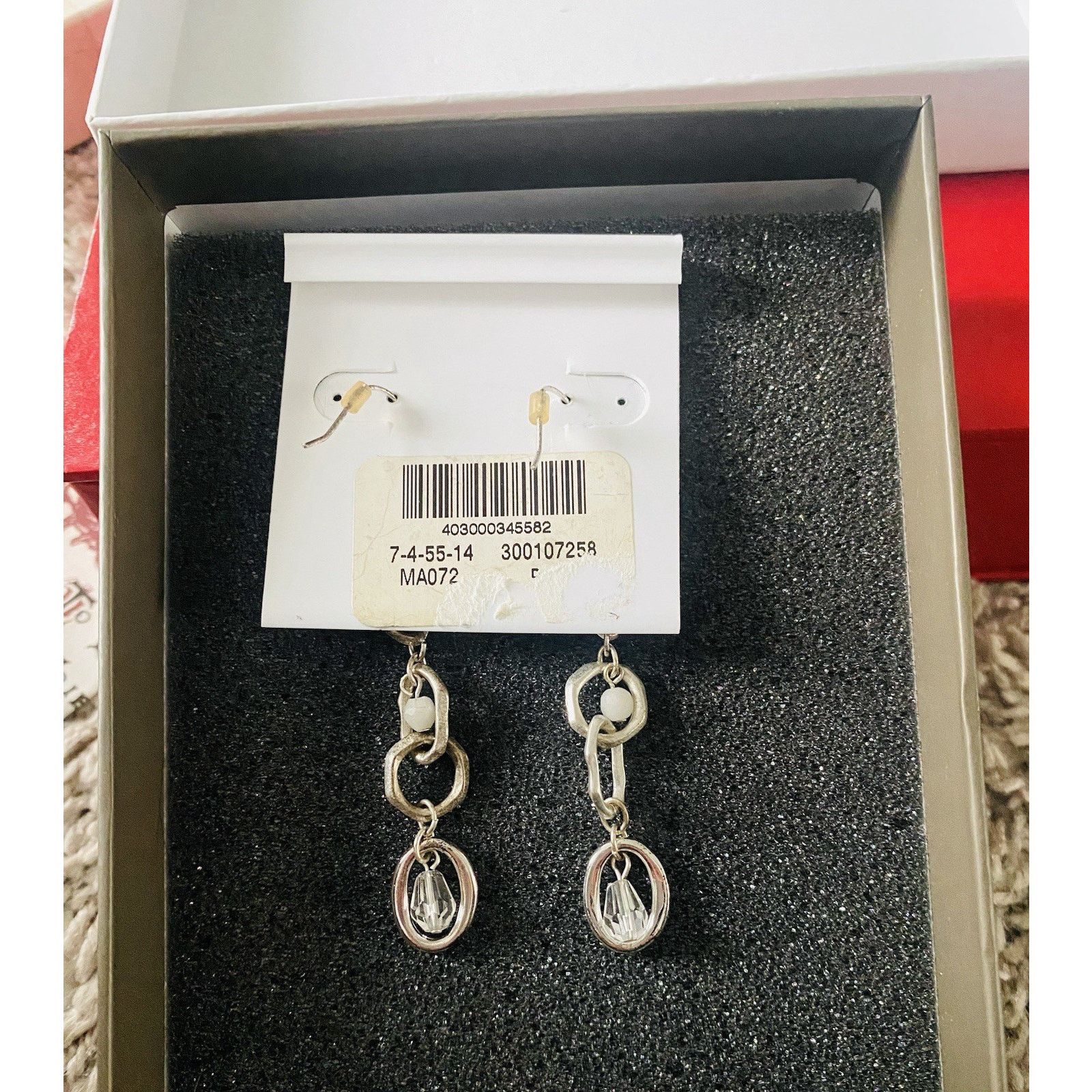 White House Black Market White House Black Market Silver Dangling Earrings NWT Size ONE SIZE - 3 Thumbnail