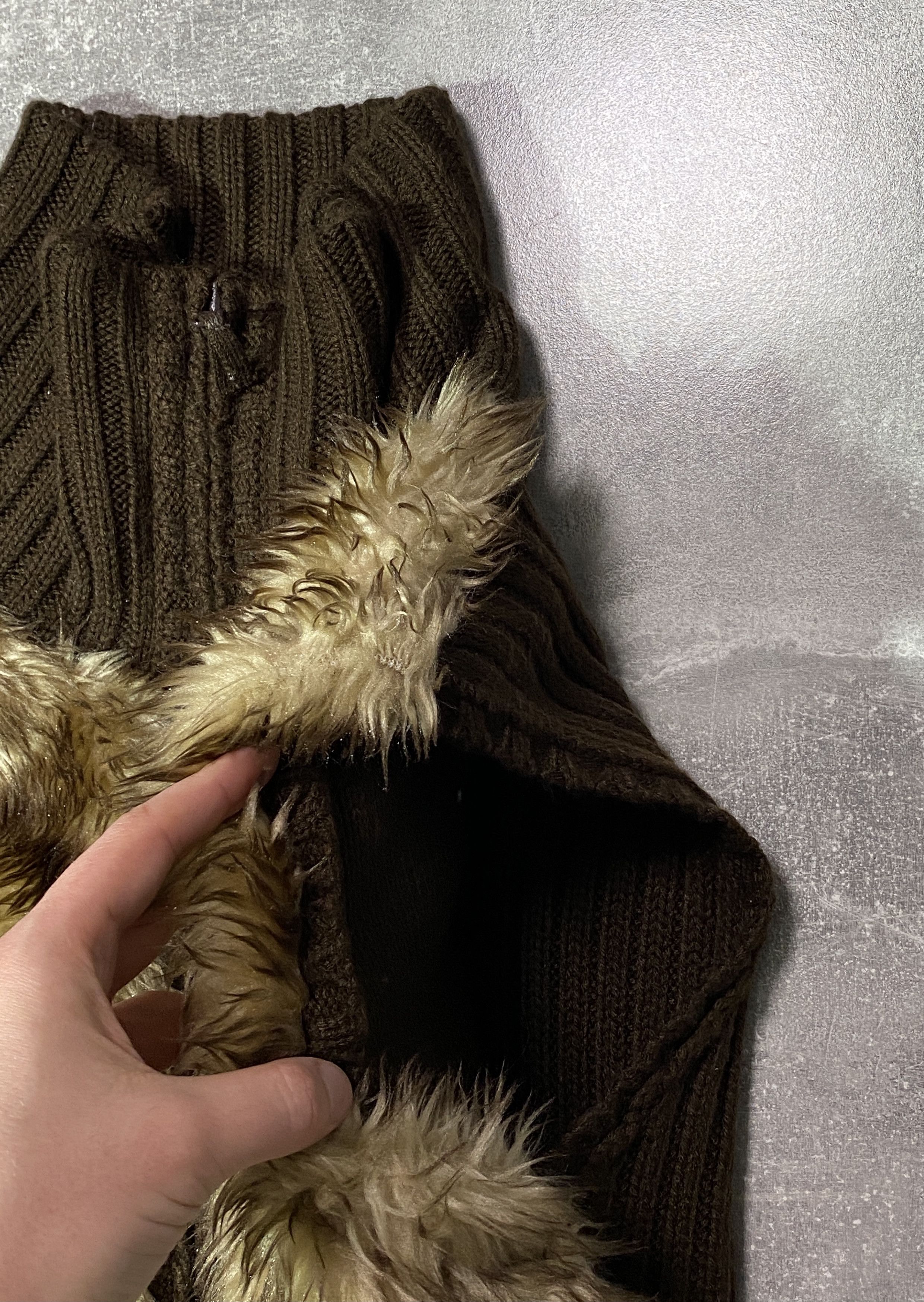 If Six Was Nine CRAZY Y2K FLUFFY VAMP BROWN ISWN LGB TYPE FAUX FUR VEST Size US M / EU 48-50 / 2 - 2 Thumbnail