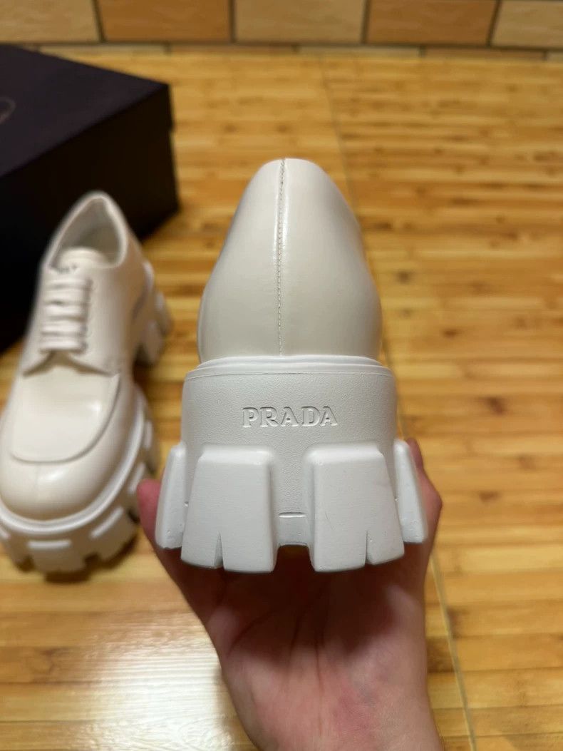 Prada prada 23 FW white platform shoes leather shoes 2504-Nextarr Size US 7.5 / EU 40-41 - 6 Thumbnail