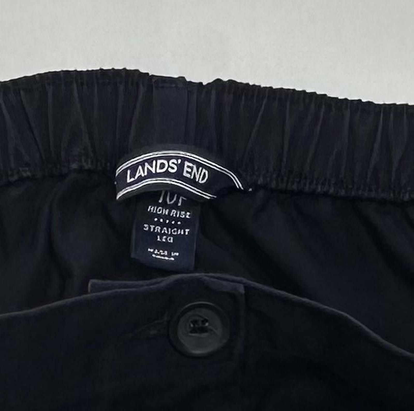 Lands' End Lands End Elastic High Rise Straight Chinos Blue Womens 10P Size 32" / US 10 / IT 46 - 4 Thumbnail