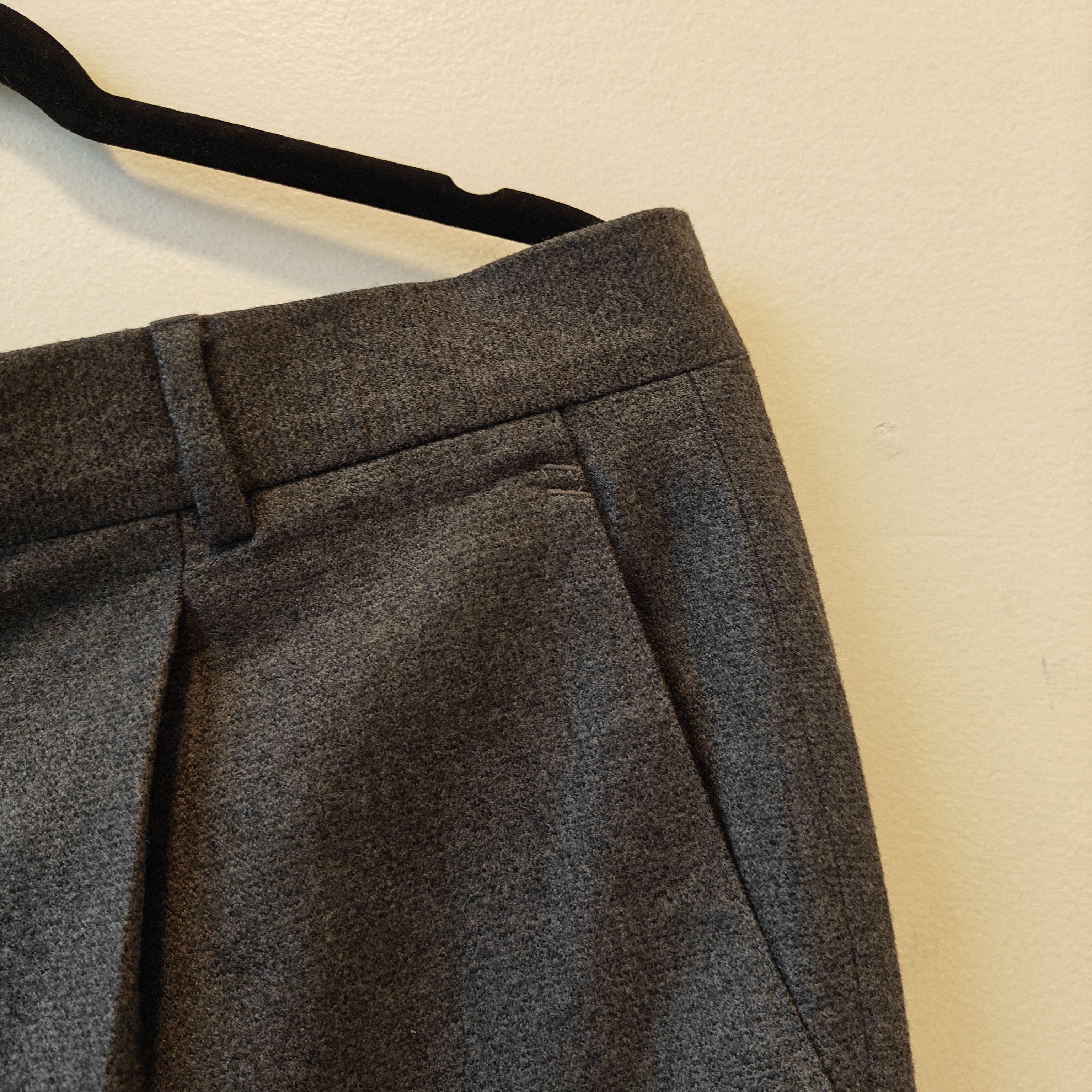 Stoffa Stoffa Dark Wool Pleated Trousers Fits W33 Size US 33 - 3 Thumbnail